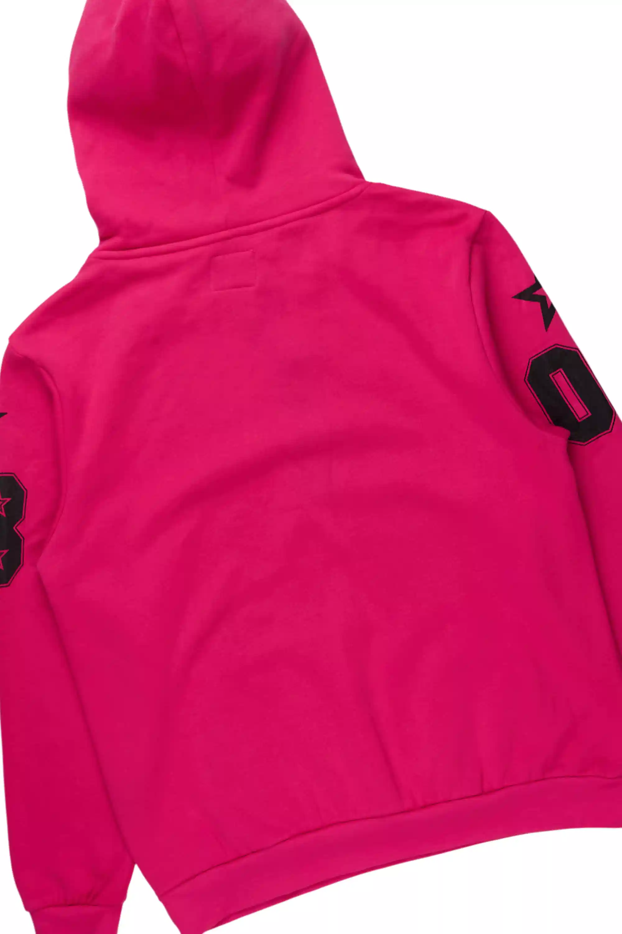 Skender Fuchsia/Black Hoodie/Stacked Flare Track Set - Image 7