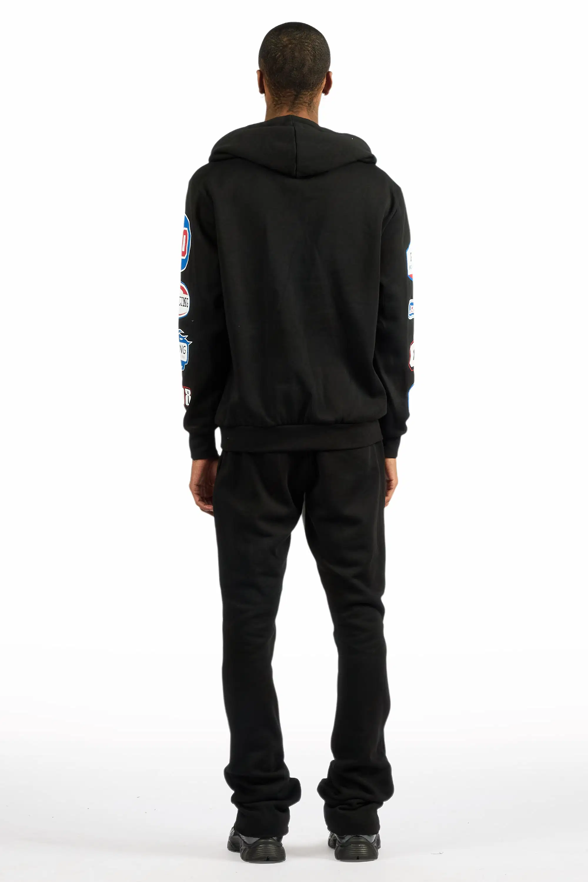 Komanda Black/Multi Hoodie/Stacked Flare Track Set - Image 4