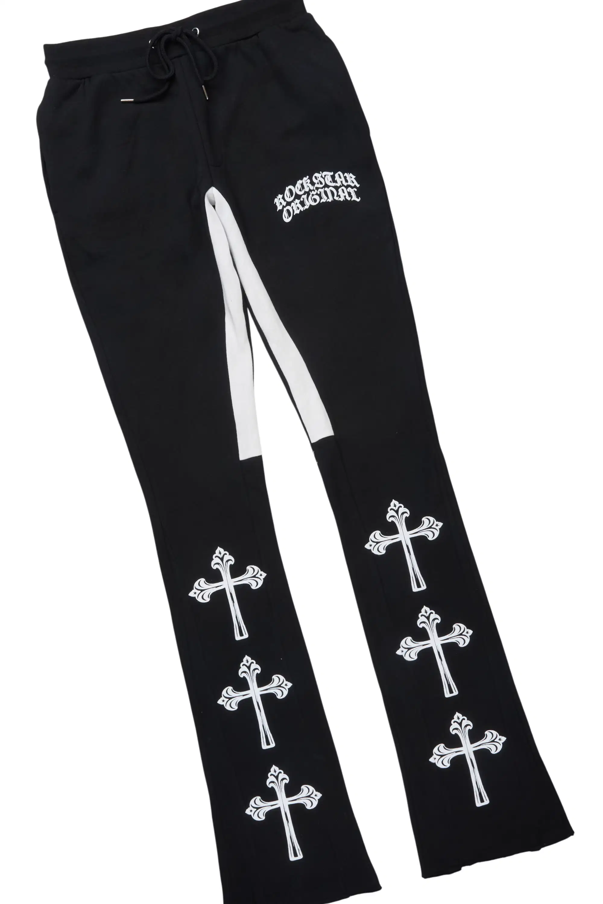 Michael Black/White Hoodie/Stacked Flare Track Set - Image 8