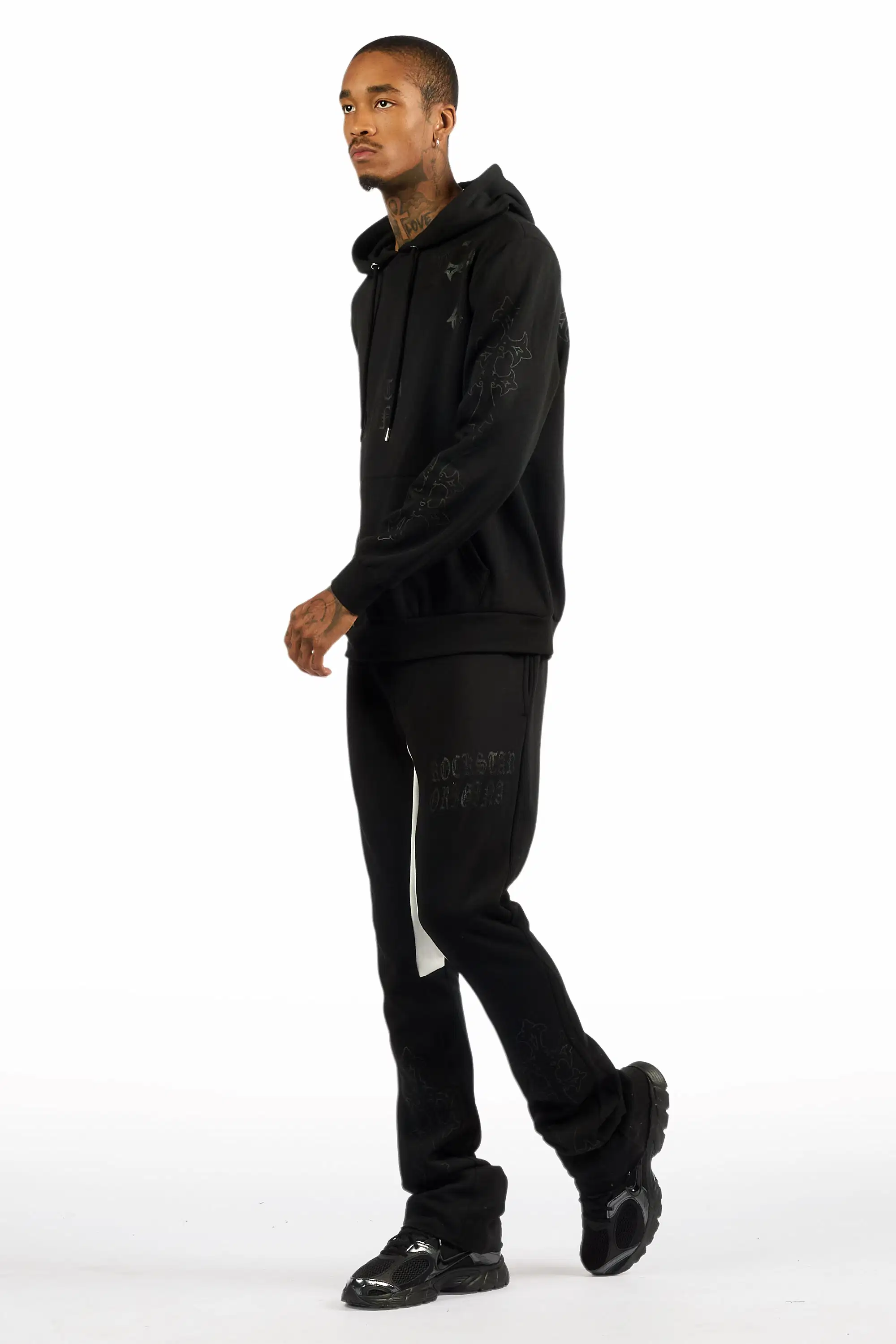 Navion Black Hoodie/Stacked Flare Track Set - Image 5