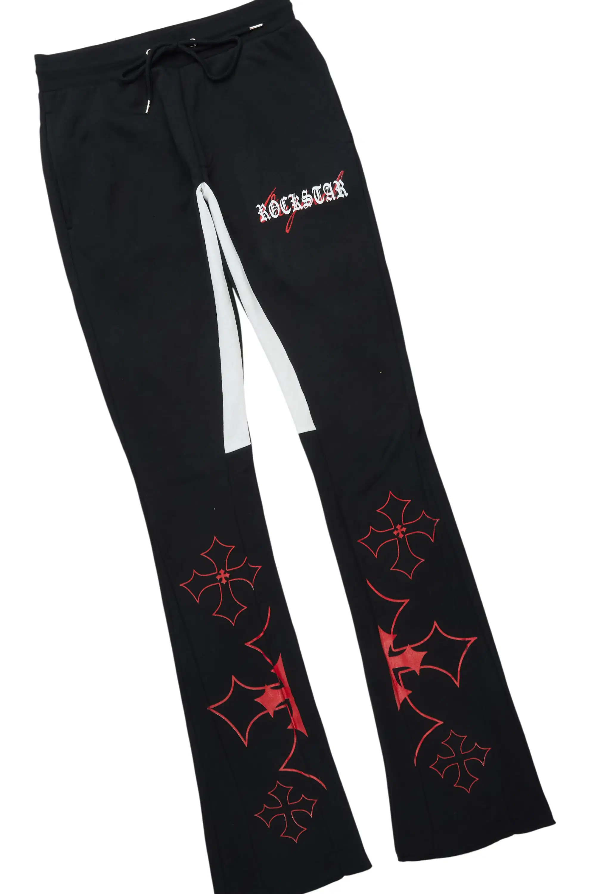 Sargo Black/Red Hoodie/Stacked Flare Track Set - Image 4
