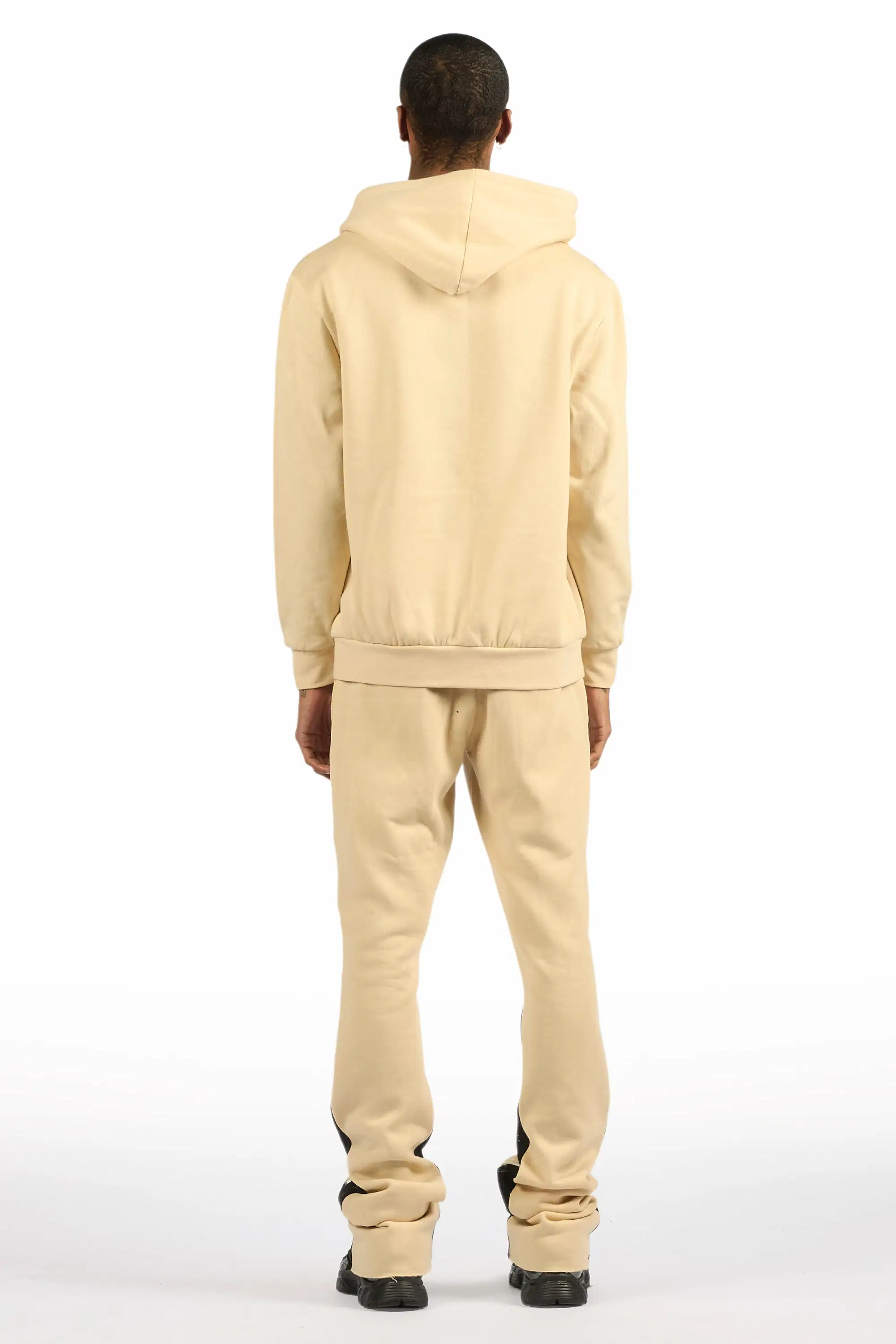 Art Dist 2.0 Beige/Multi Hoodie/Stacked Flare Track Set - Image 4