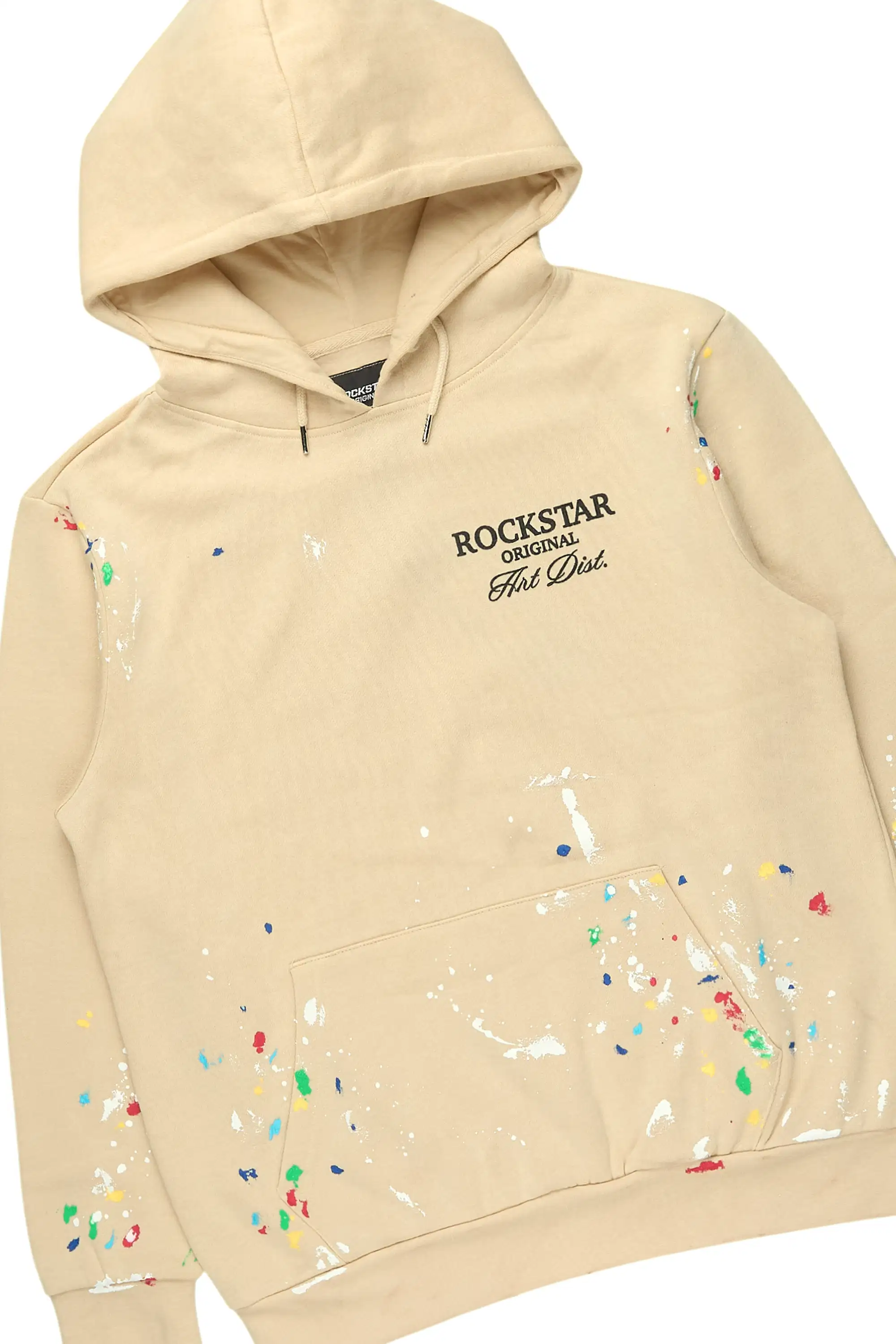 Art Dist 2.0 Beige/Multi Hoodie/Stacked Flare Track Set - Image 6