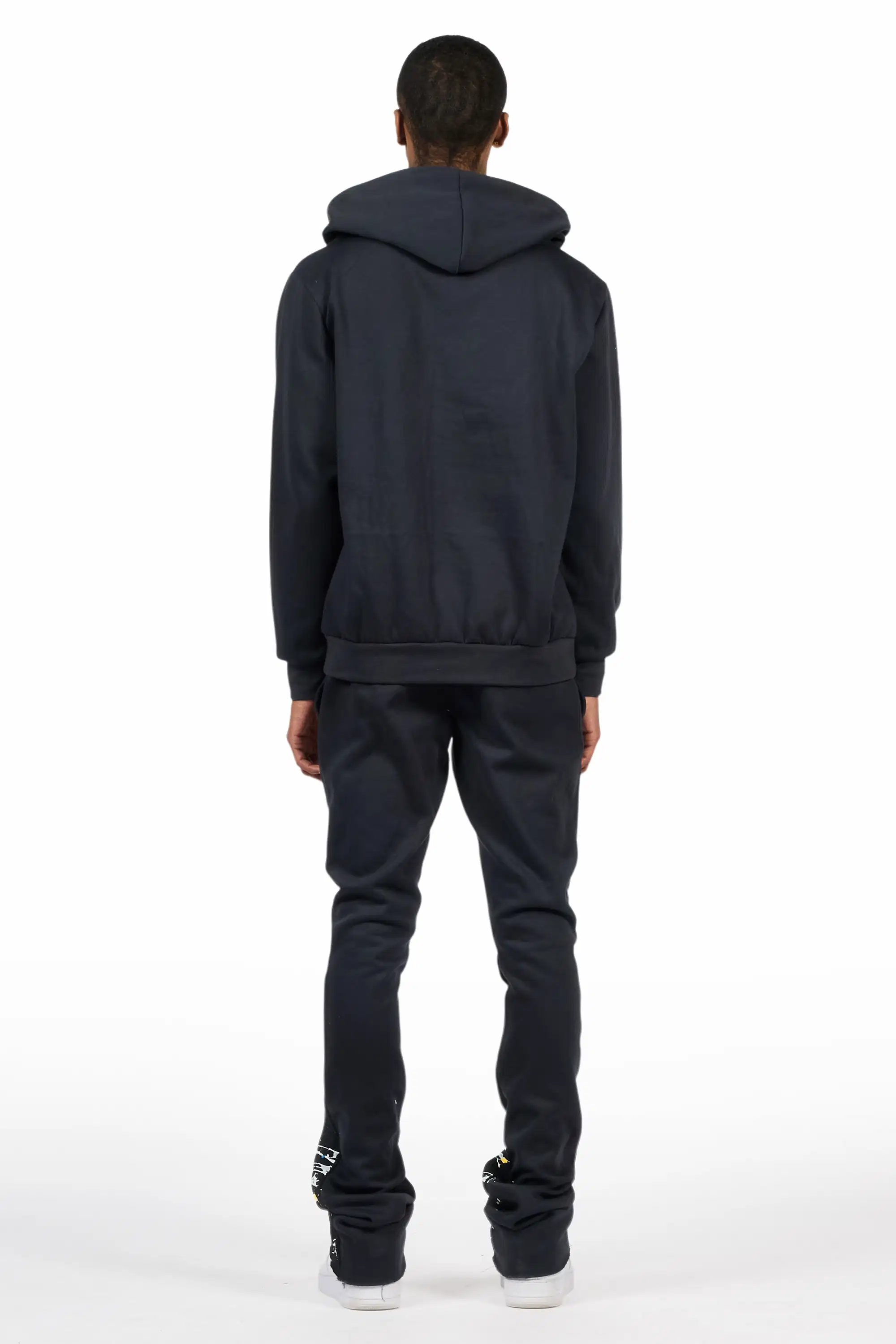 Horia Charcoal/Multi Hoodie/Stacked Flare Track Set - Image 4