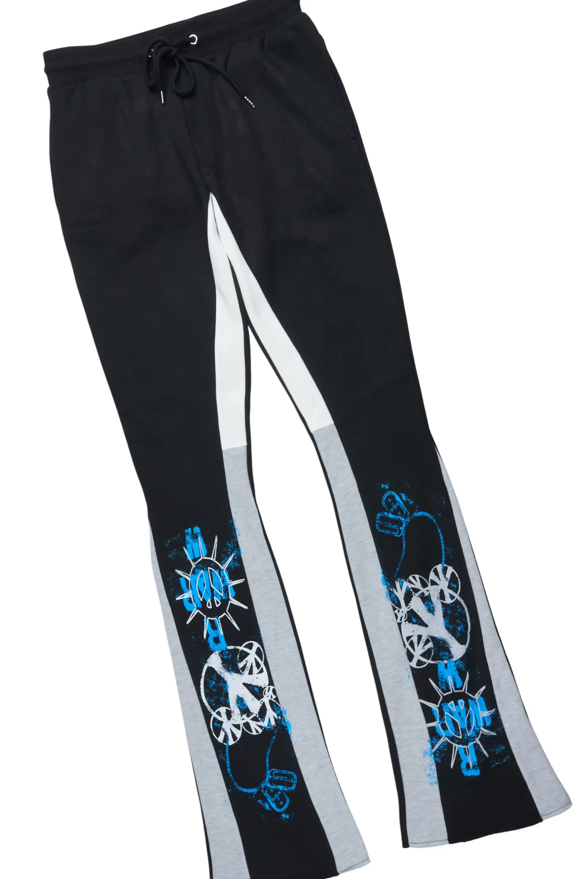 Zare Black/Blue Hoodie/Stacked Flare Track Set - Image 7