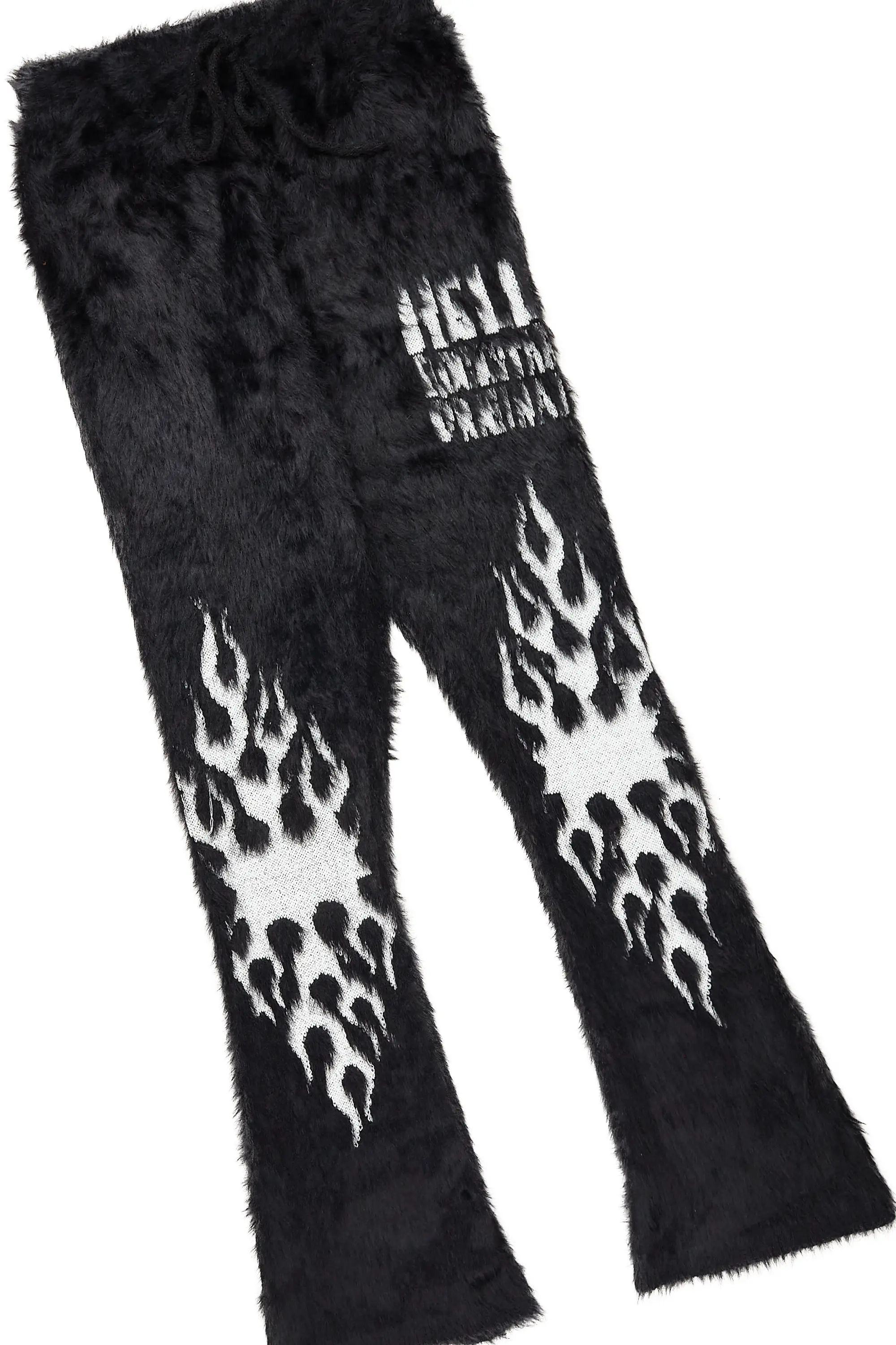 Toshio Black Stacked Flare Knitted Mohair Track Set - Image 11
