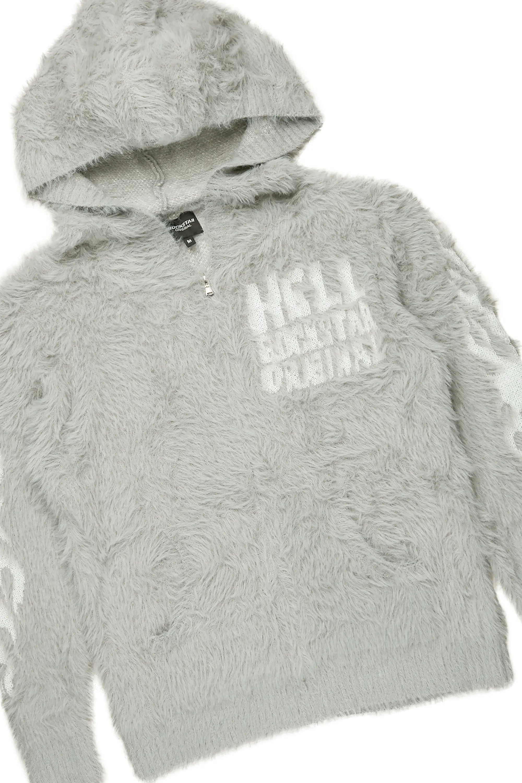 Toshio Grey Stacked Flare Knitted Mohair Track Set - Image 7