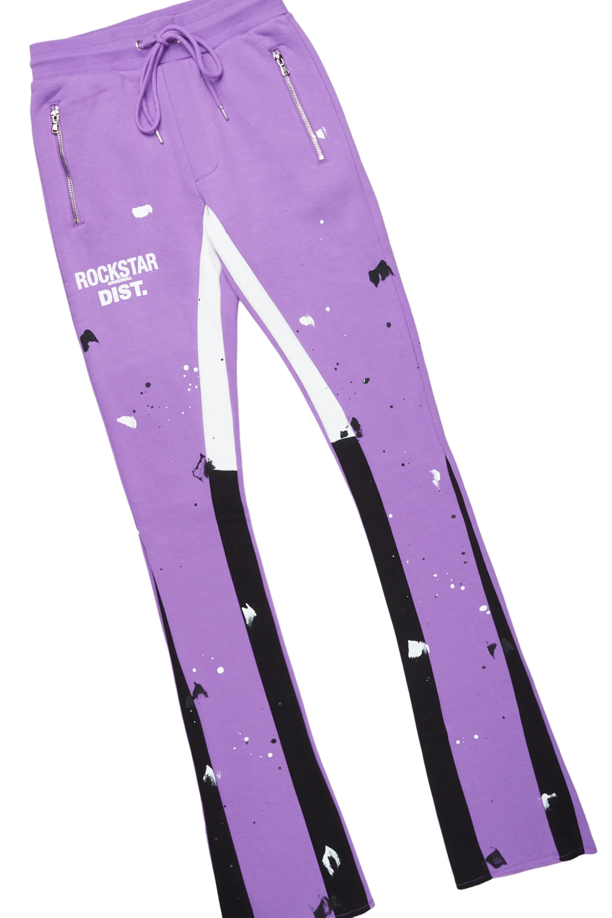 Raffer Black/Purple T-Shirt/Stacked Flare Pant Set - Image 8