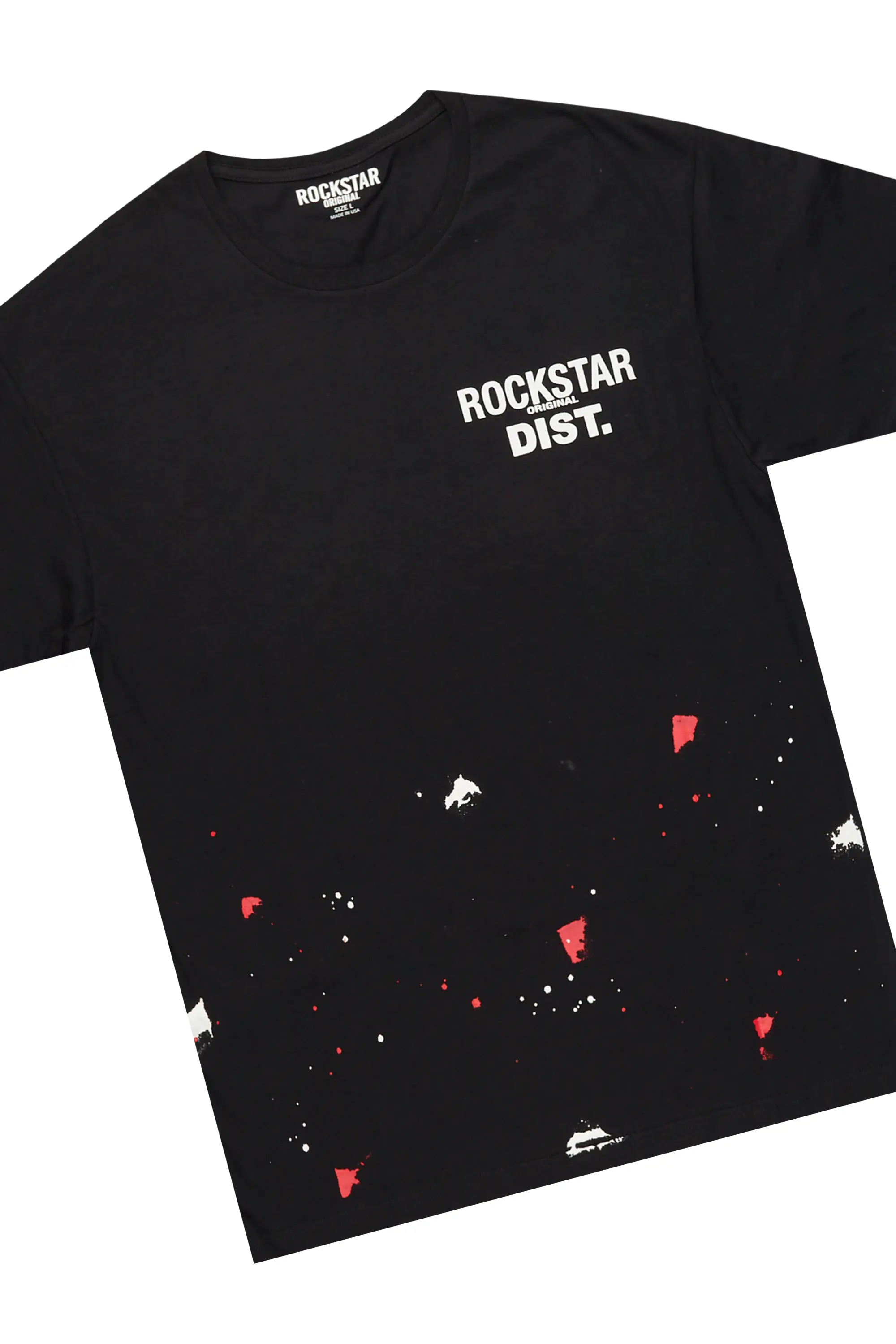 Raffer Black/Red T-Shirt/Stacked Flare Pant Set - Image 7