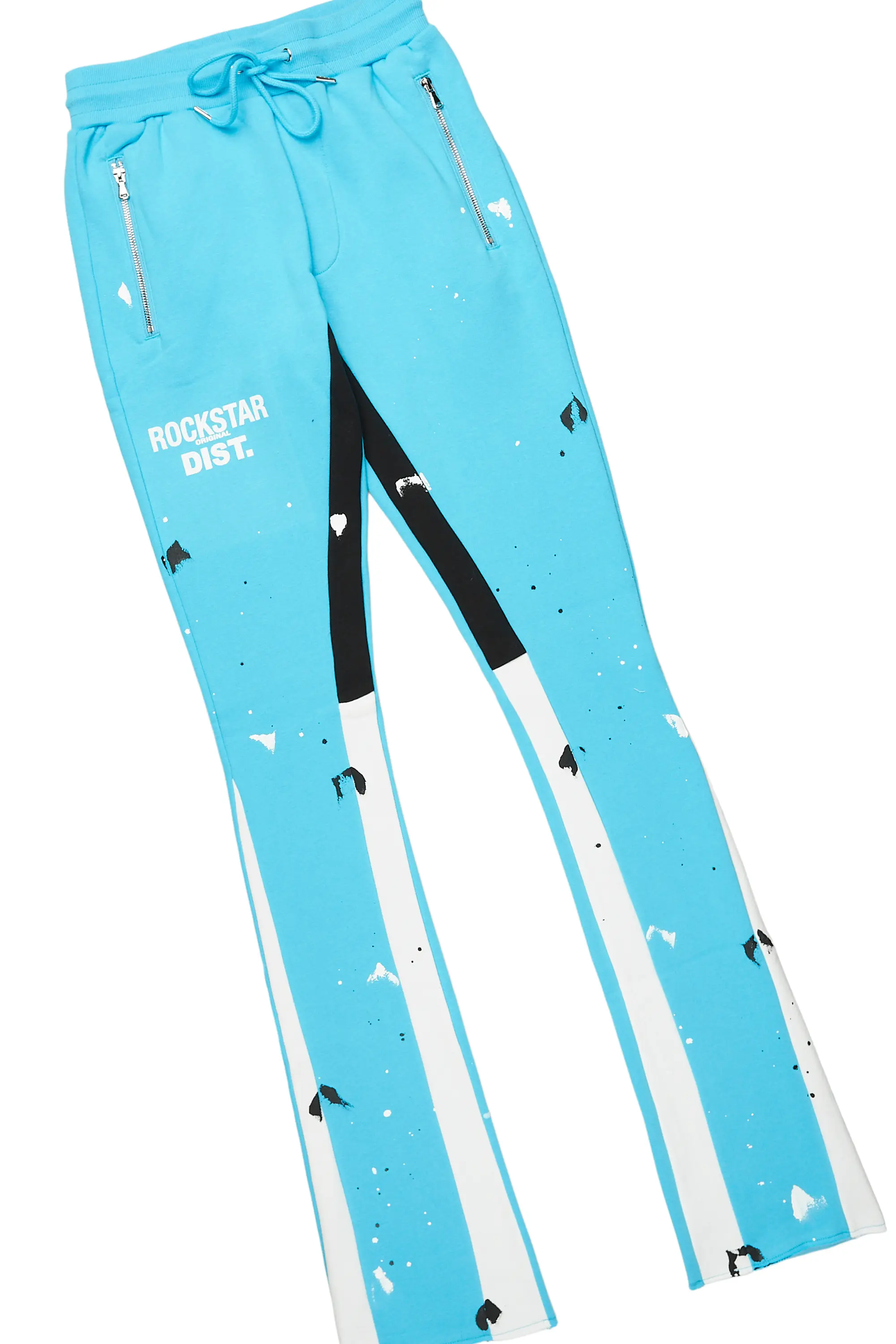 Raffer Blue/White T-Shirt/Stacked Flare Pant Set - Image 8