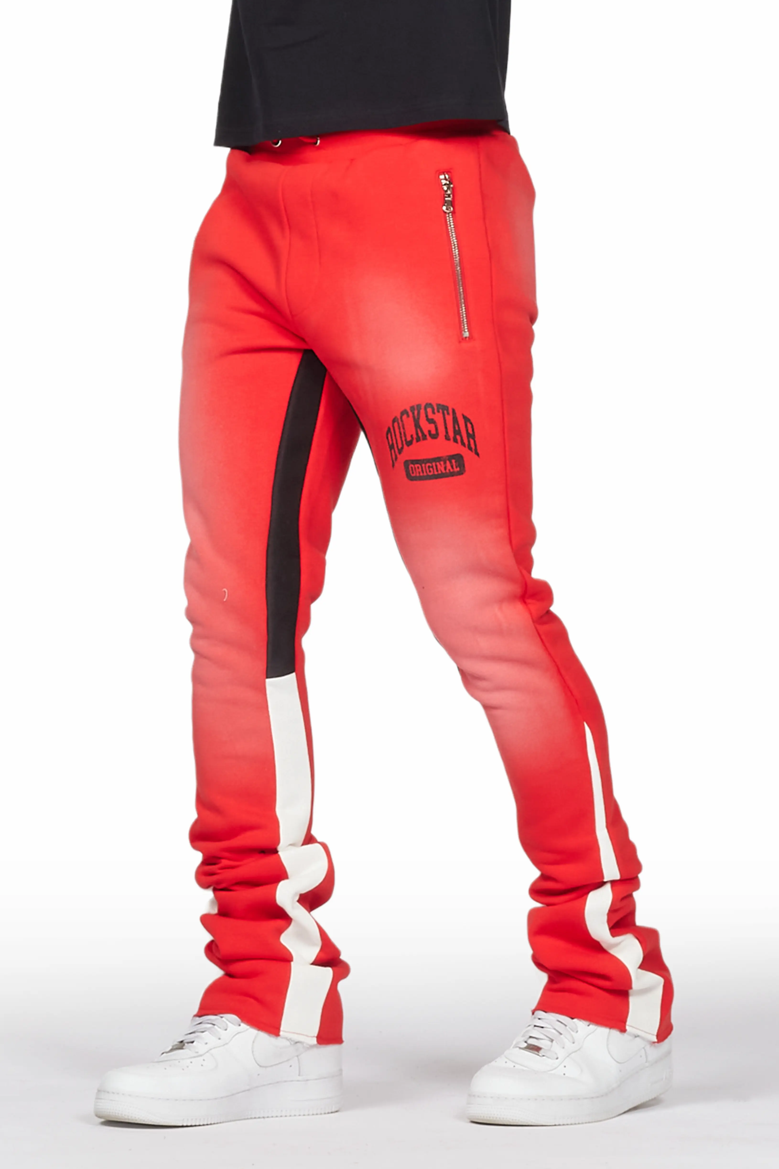 Members Black/Red T-Shirt/Stacked Flare Pant Set - Image 3
