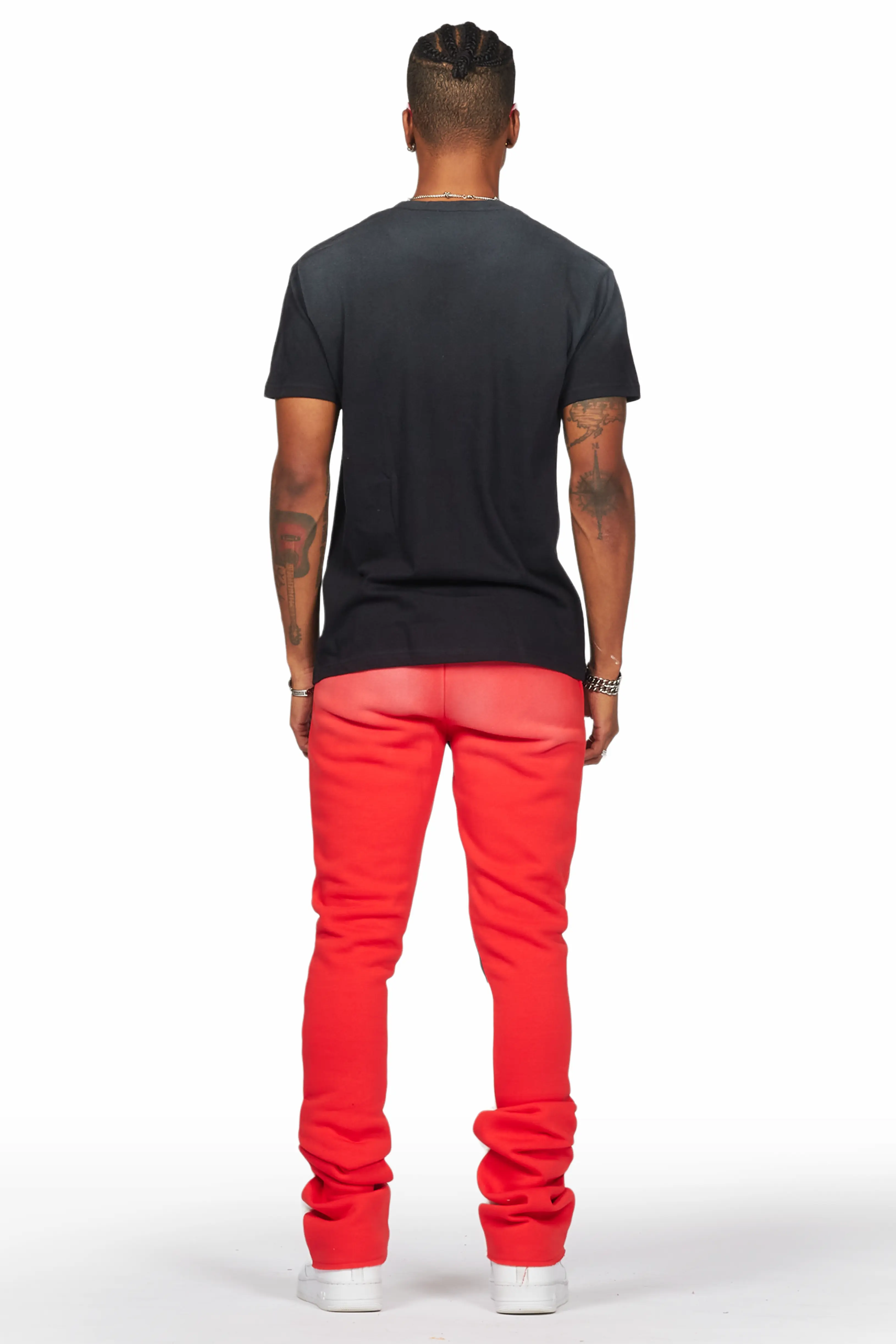 Members Black/Red T-Shirt/Stacked Flare Pant Set - Image 6