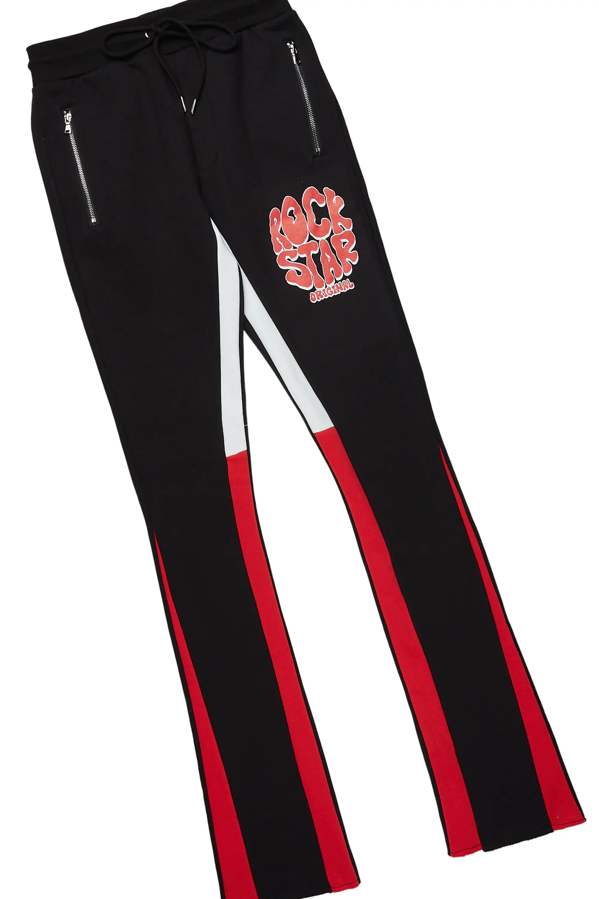 Warblen Black/Red T-Shirt/Stacked Flare Pant Set - Image 8