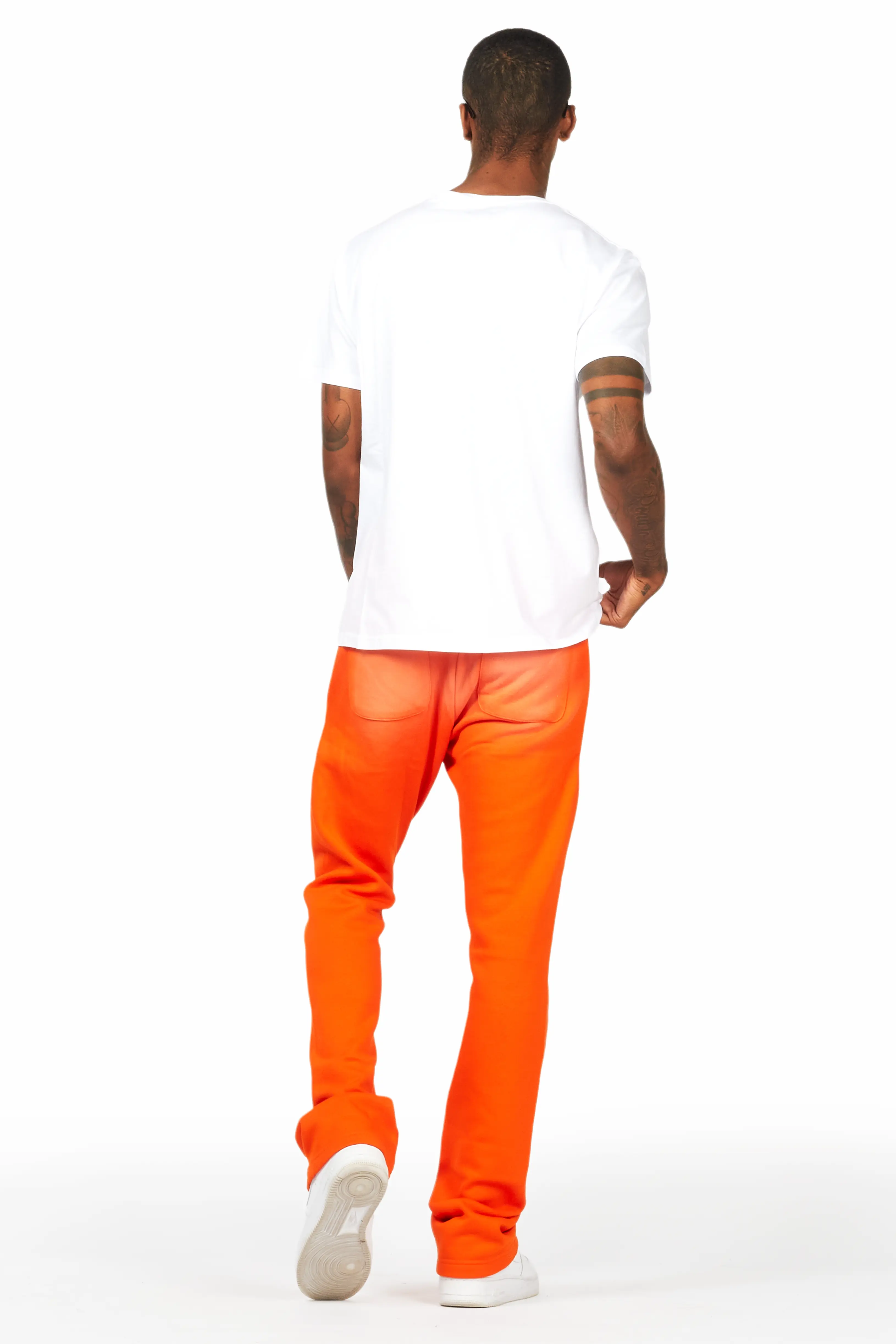 Mallor White/Orange T-Shirt/Stacked Track Set - Image 4