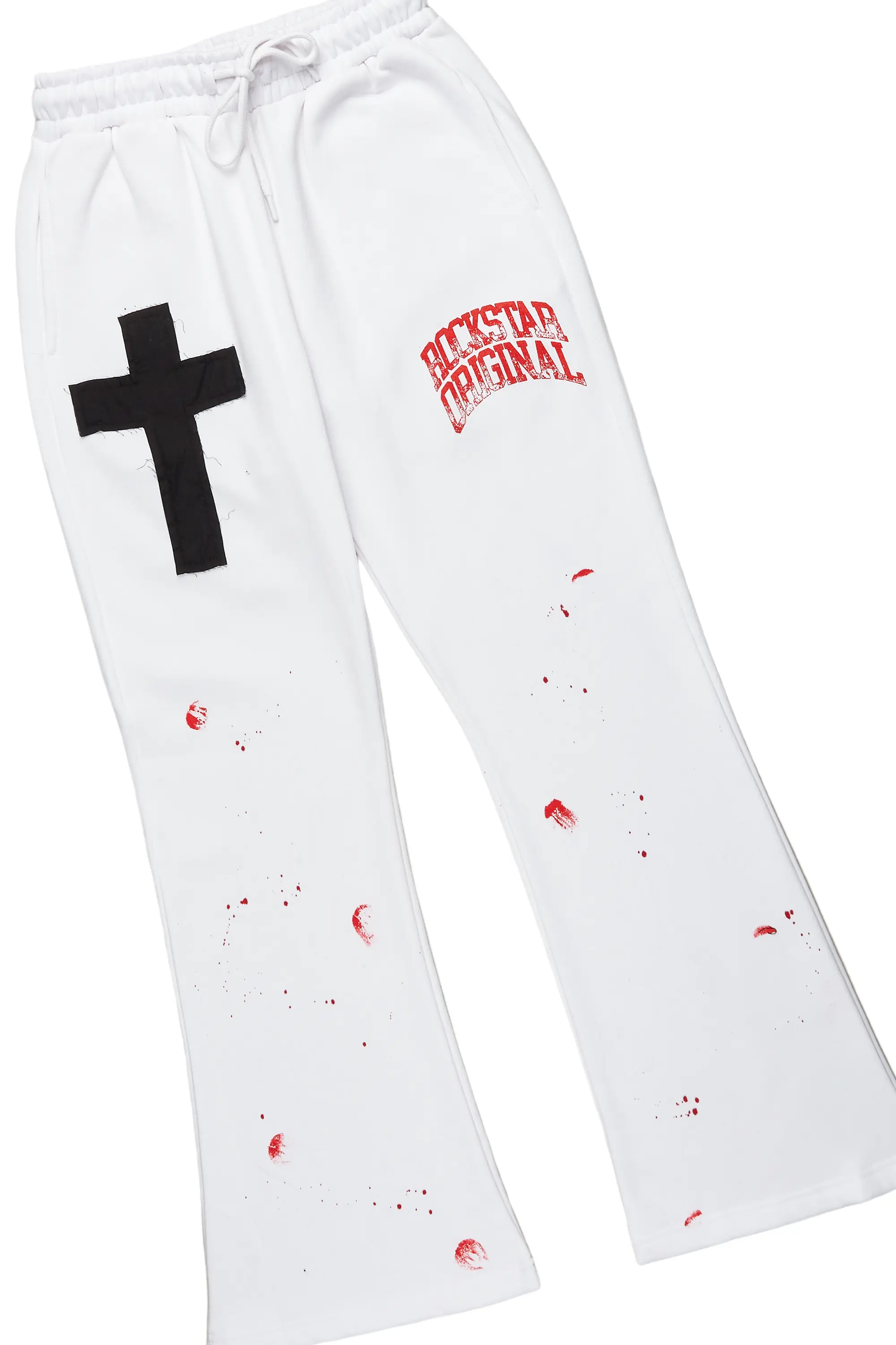 Hasim White T-Shirt/Stacked Flare Track Set - Image 8