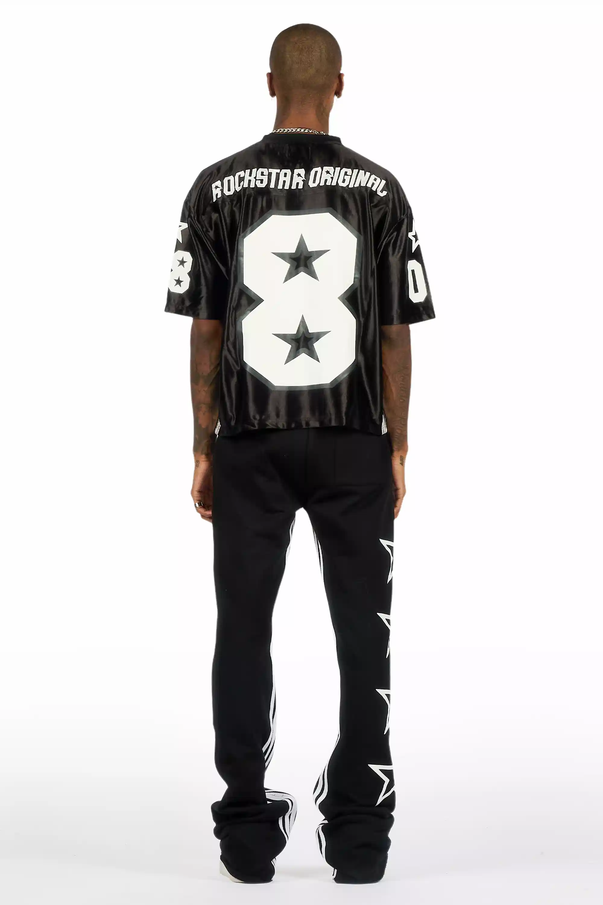 RSO 8 Black T-Shirt/Baggy Stacked Track Set - Image 6