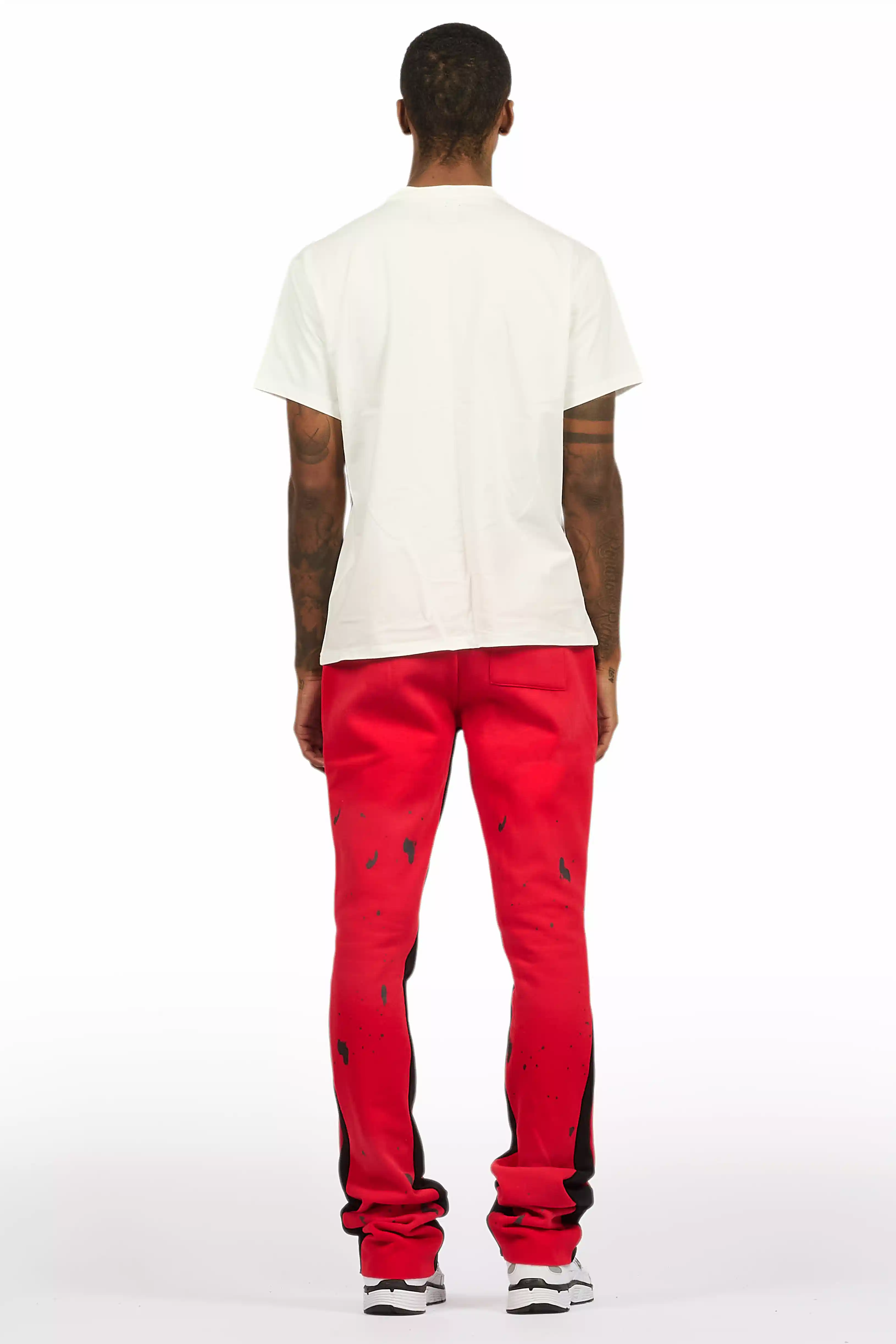Rainer Red T-Shirt/Stacked Flare Track Set - Image 4