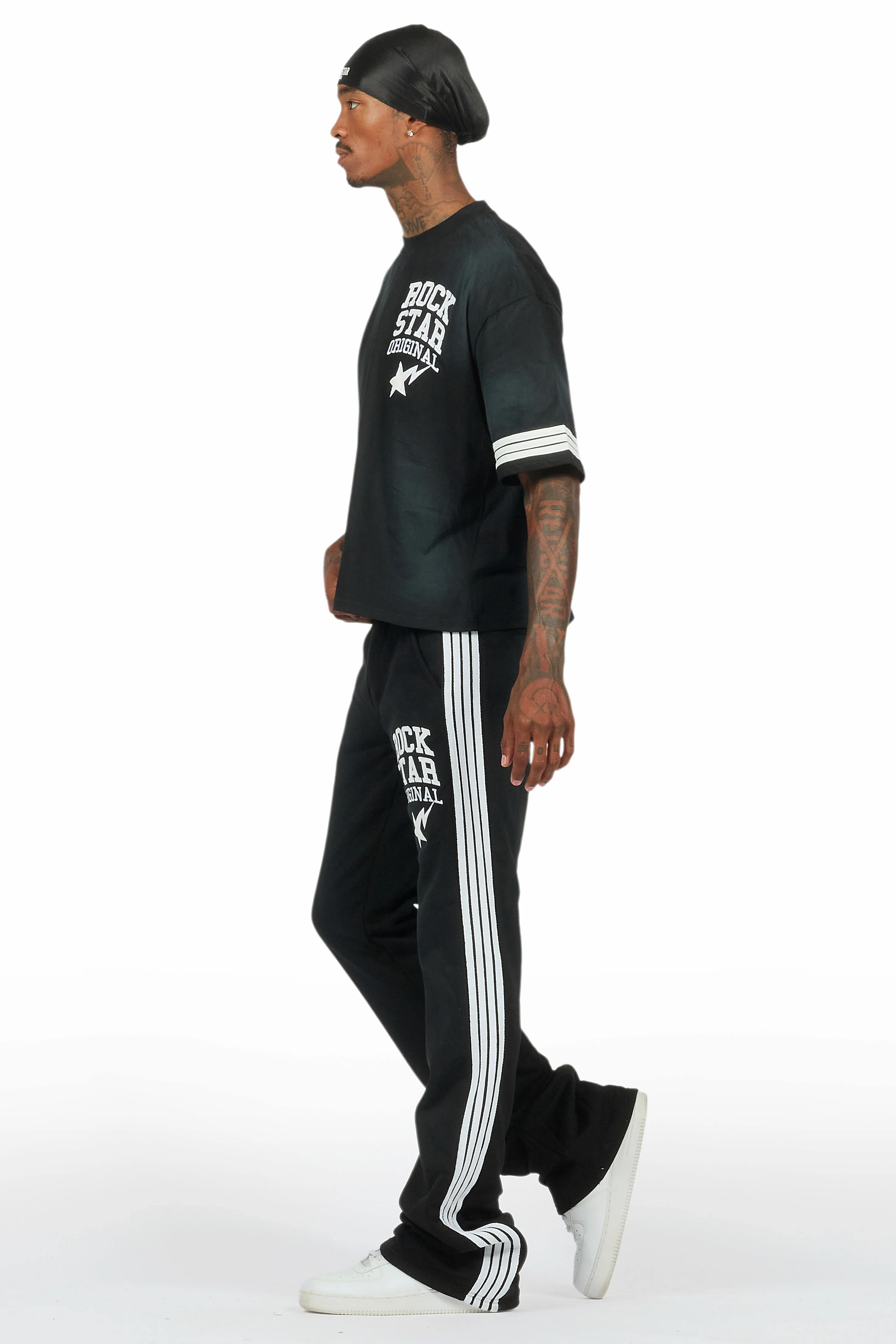 Gerrit Black T-Shirt/Stacked Flare Track Set - Image 5
