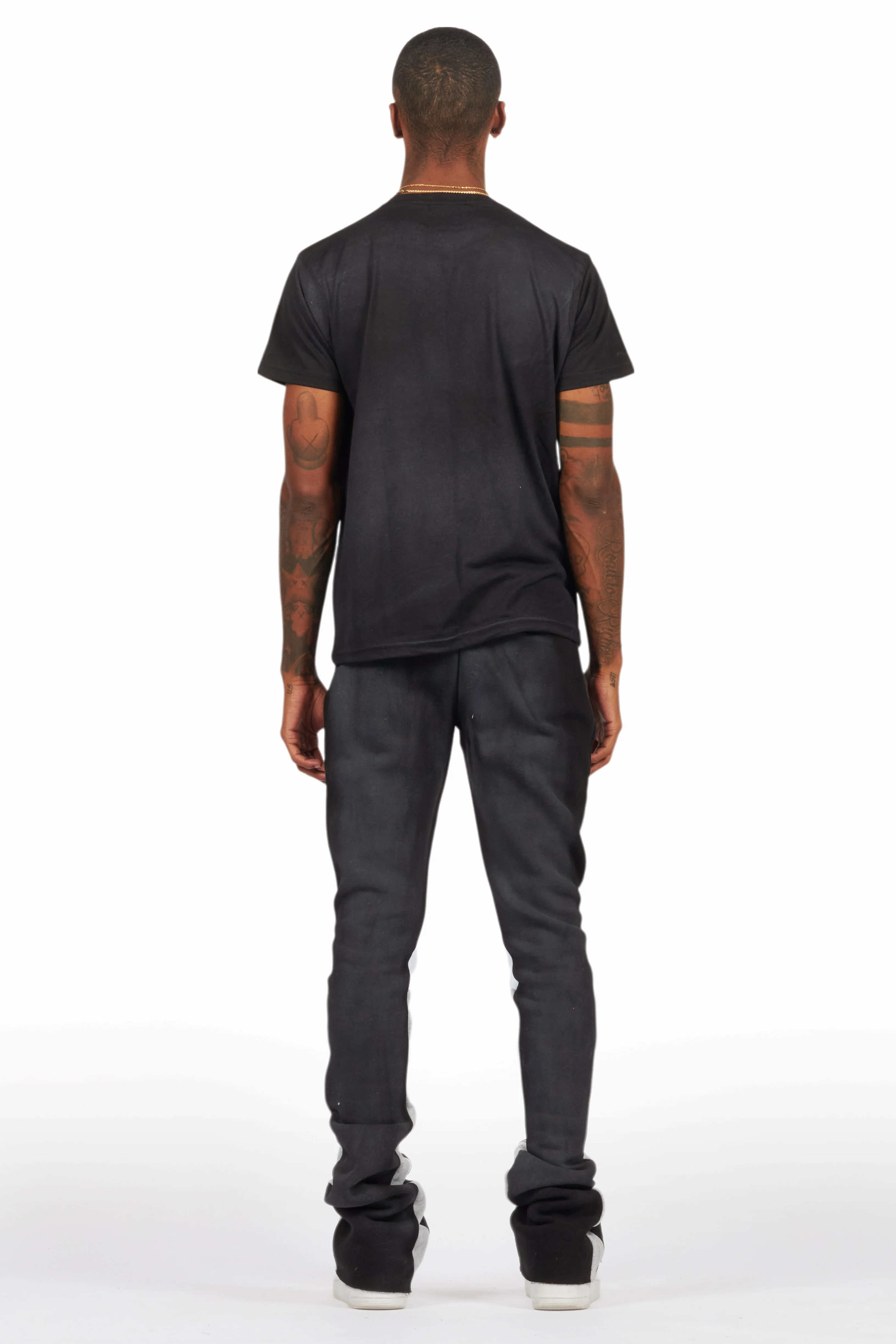 Amos Black T-Shirt/Stacked Flare Track Set - Image 4
