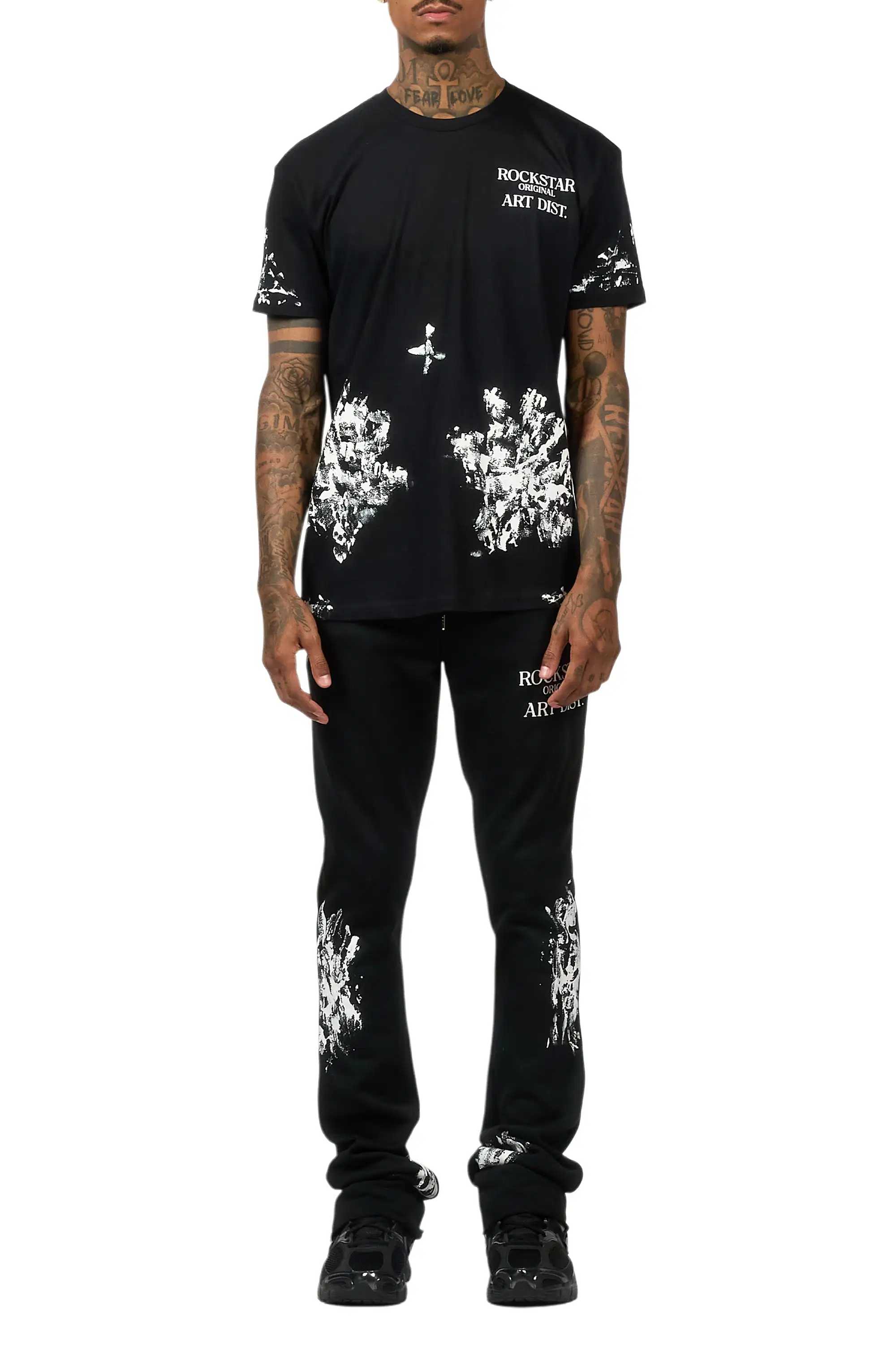 Filip Black/White T-Shirt/Stacked Track Set - Image 9