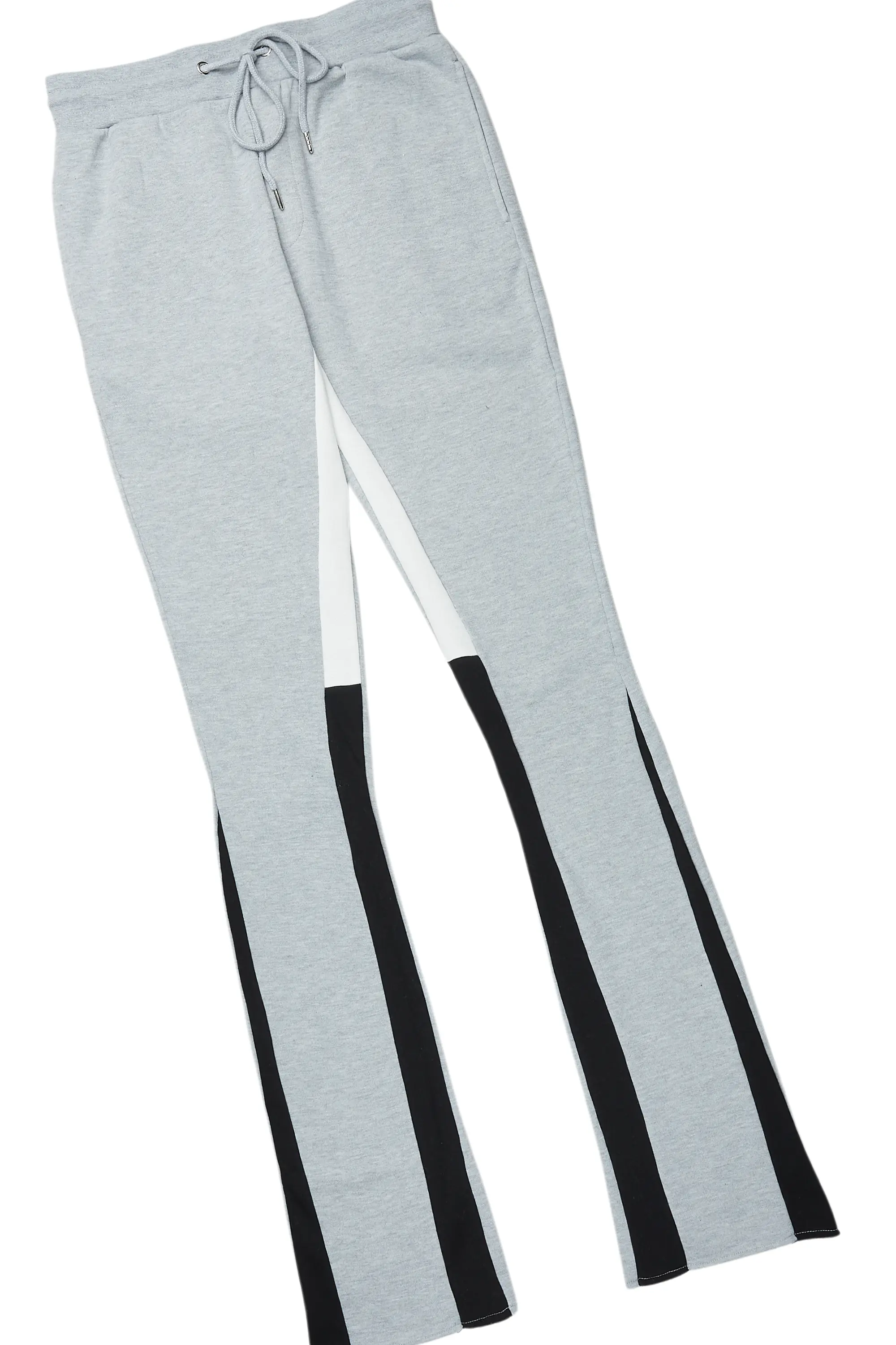 Basic Heather Grey Hoodie/Stacked Flare Track Set - Image 9