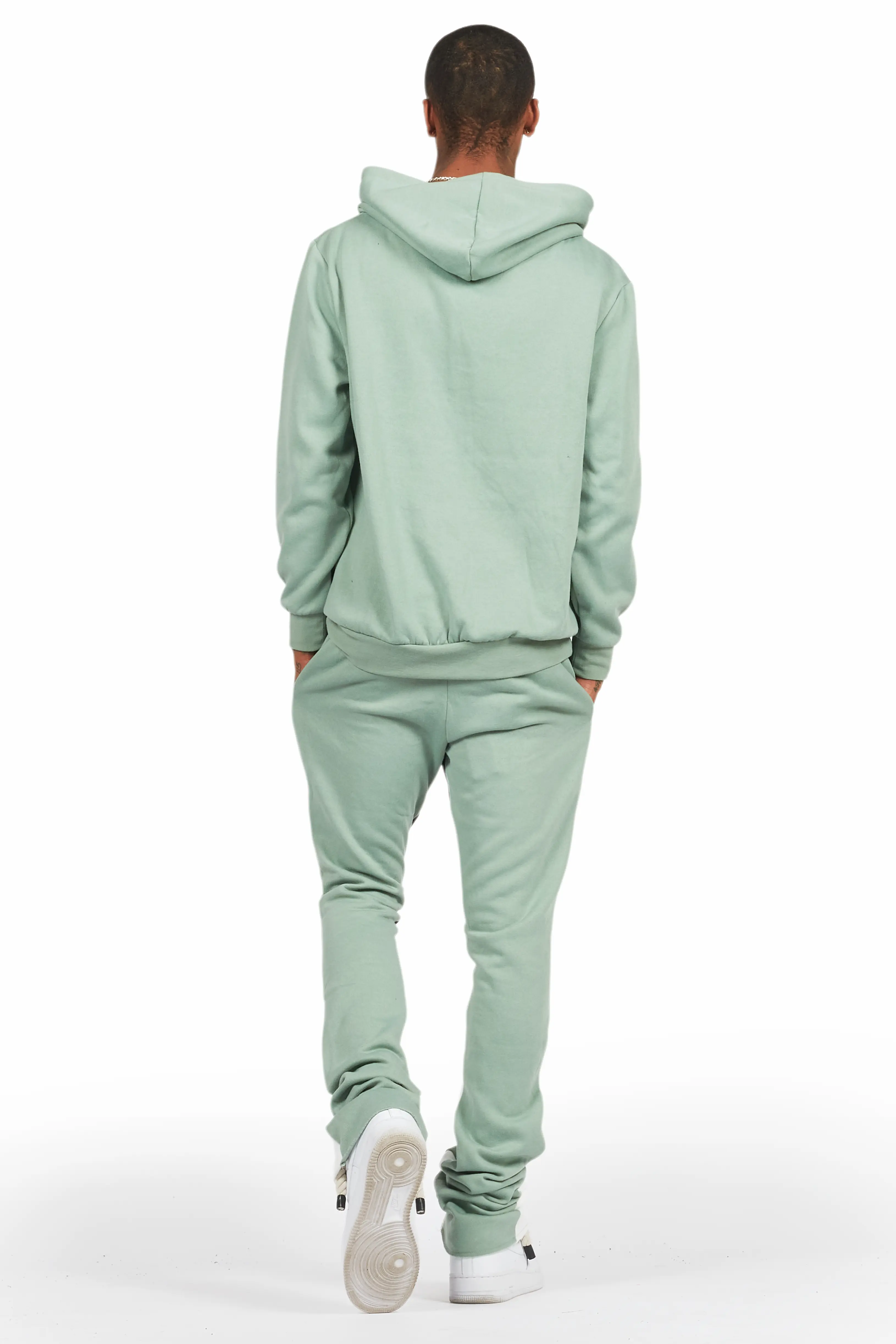 Basic Sage Hoodie/Stacked Flare Track Set - Image 4
