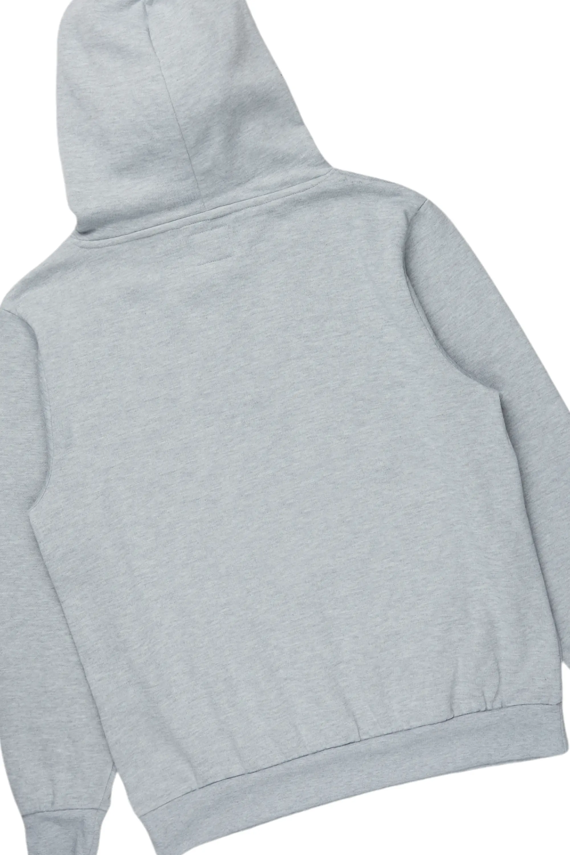 Basic Heather Grey Hoodie/Slim Fit Track Set - Image 9