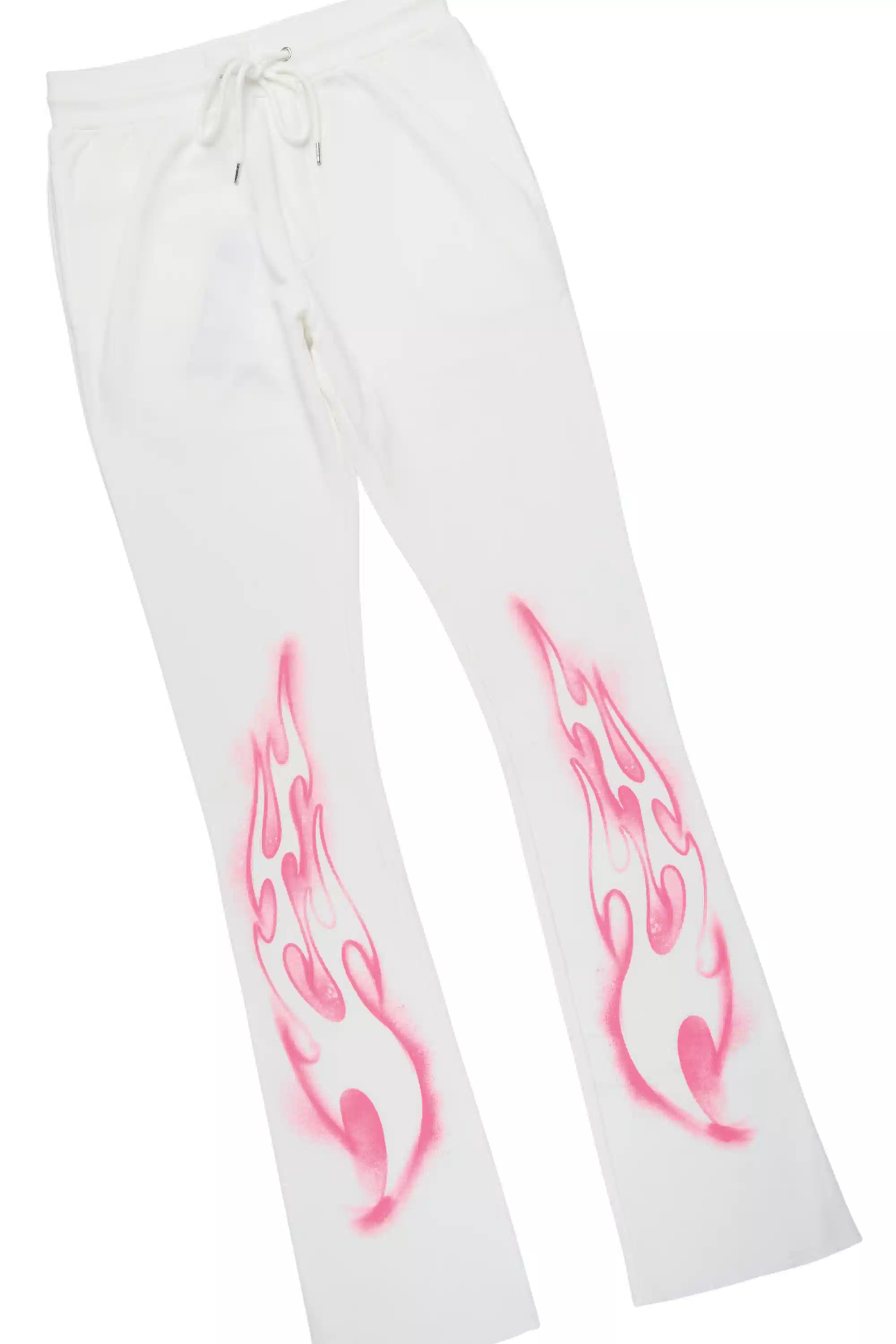 Eros White Hoodie/Stacked Pant Track Set - Image 9