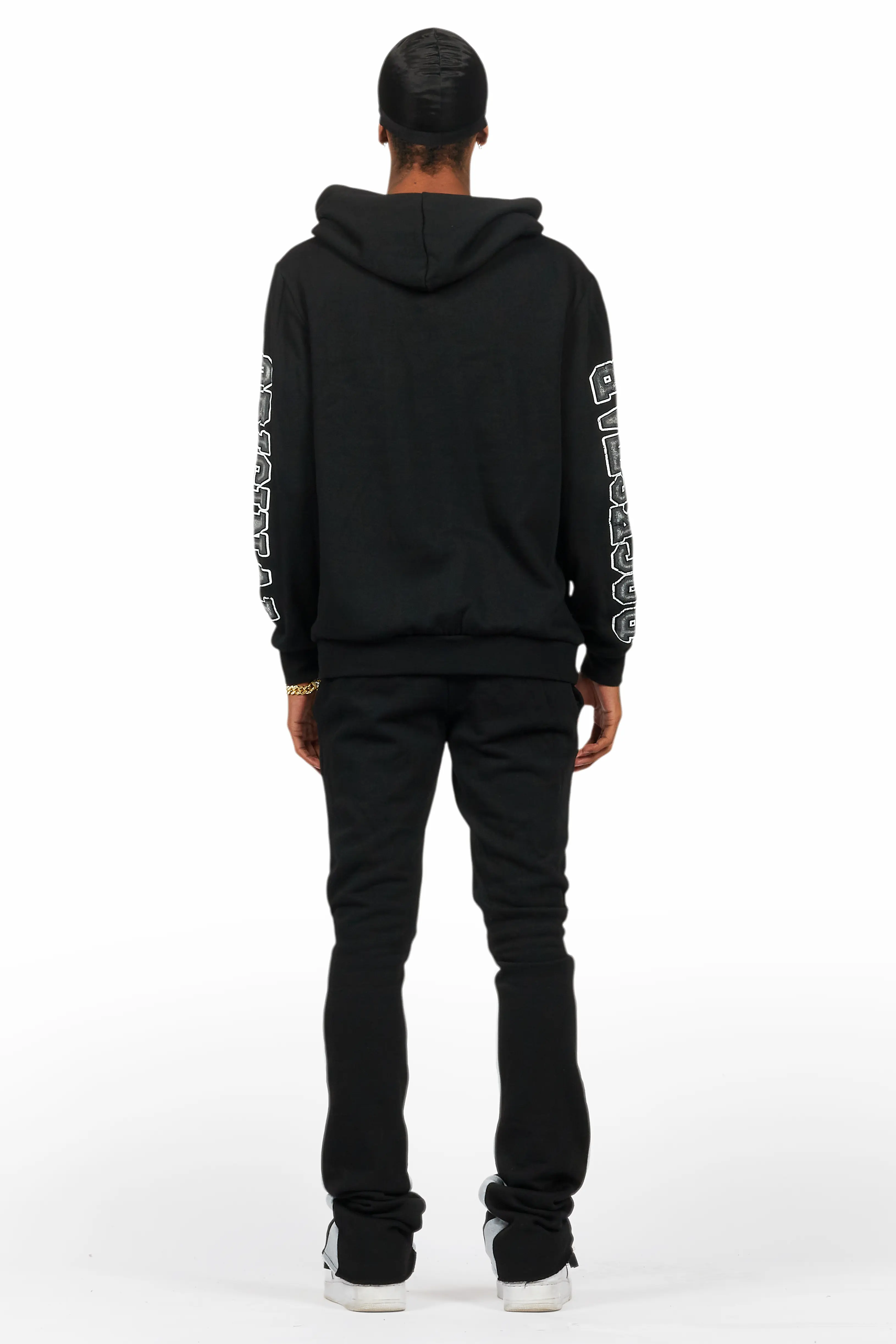 Fields Black/White Stacked Flare Hoodie Track Set - Image 4