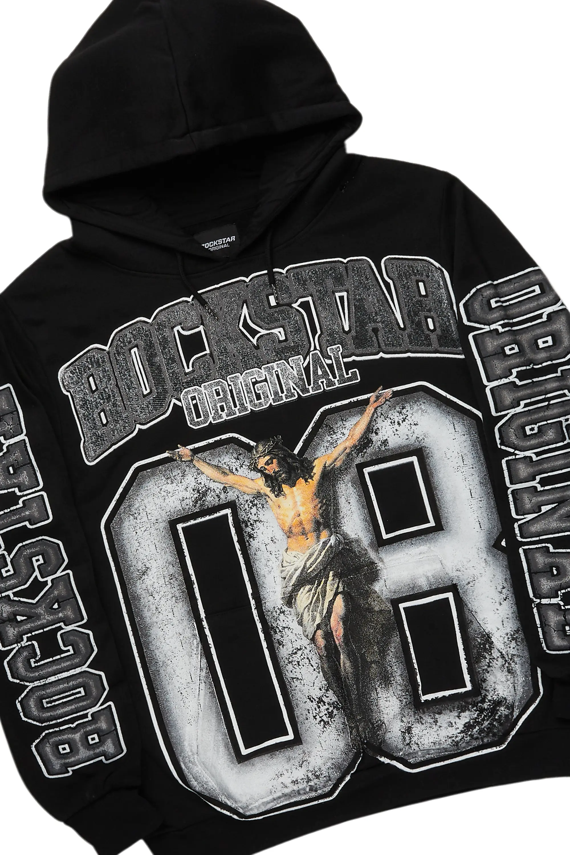 Fields Black/White Stacked Flare Hoodie Track Set - Image 7