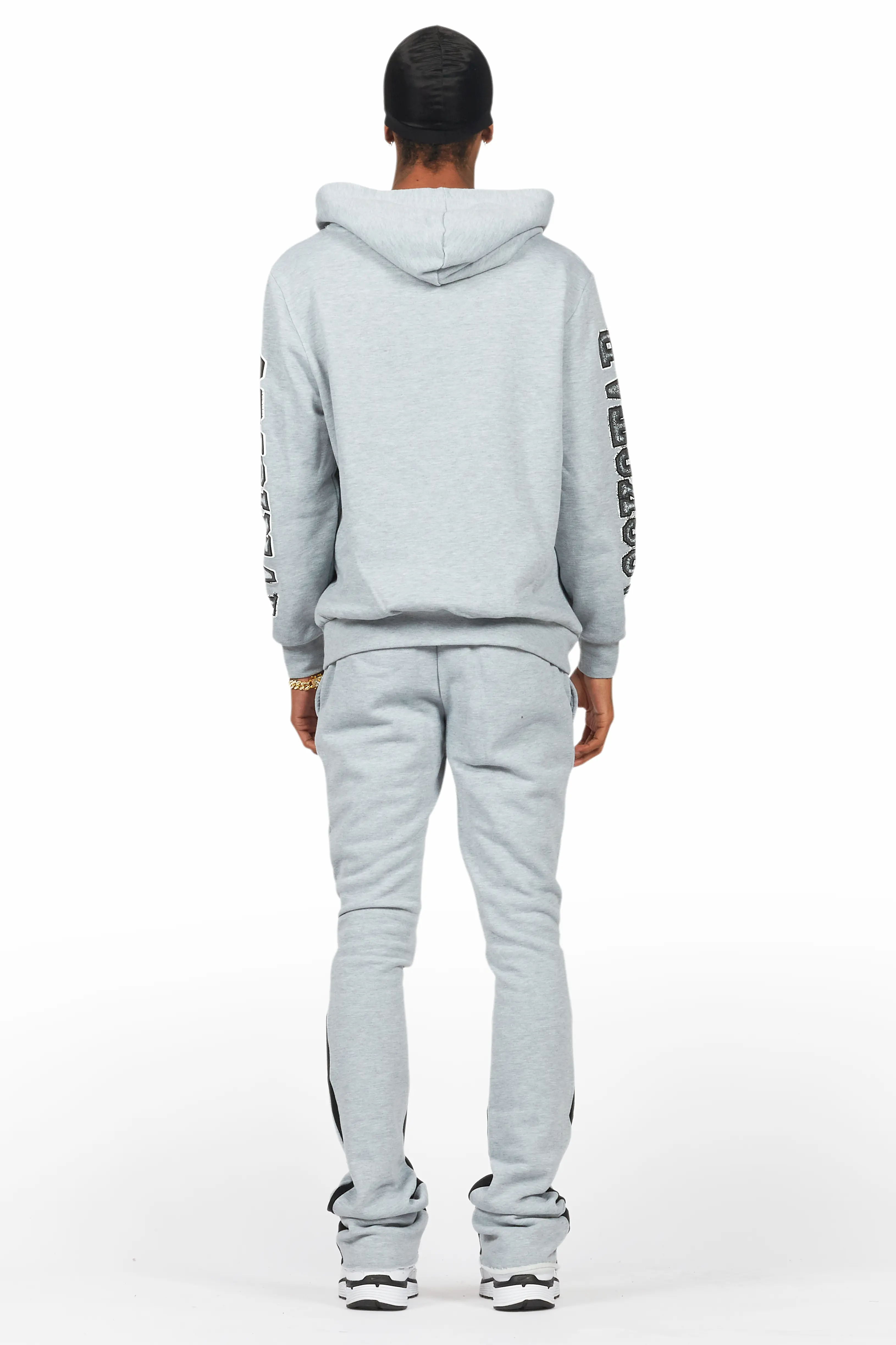 Fields Grey/White Stacked Flare Hoodie Track Set - Image 4