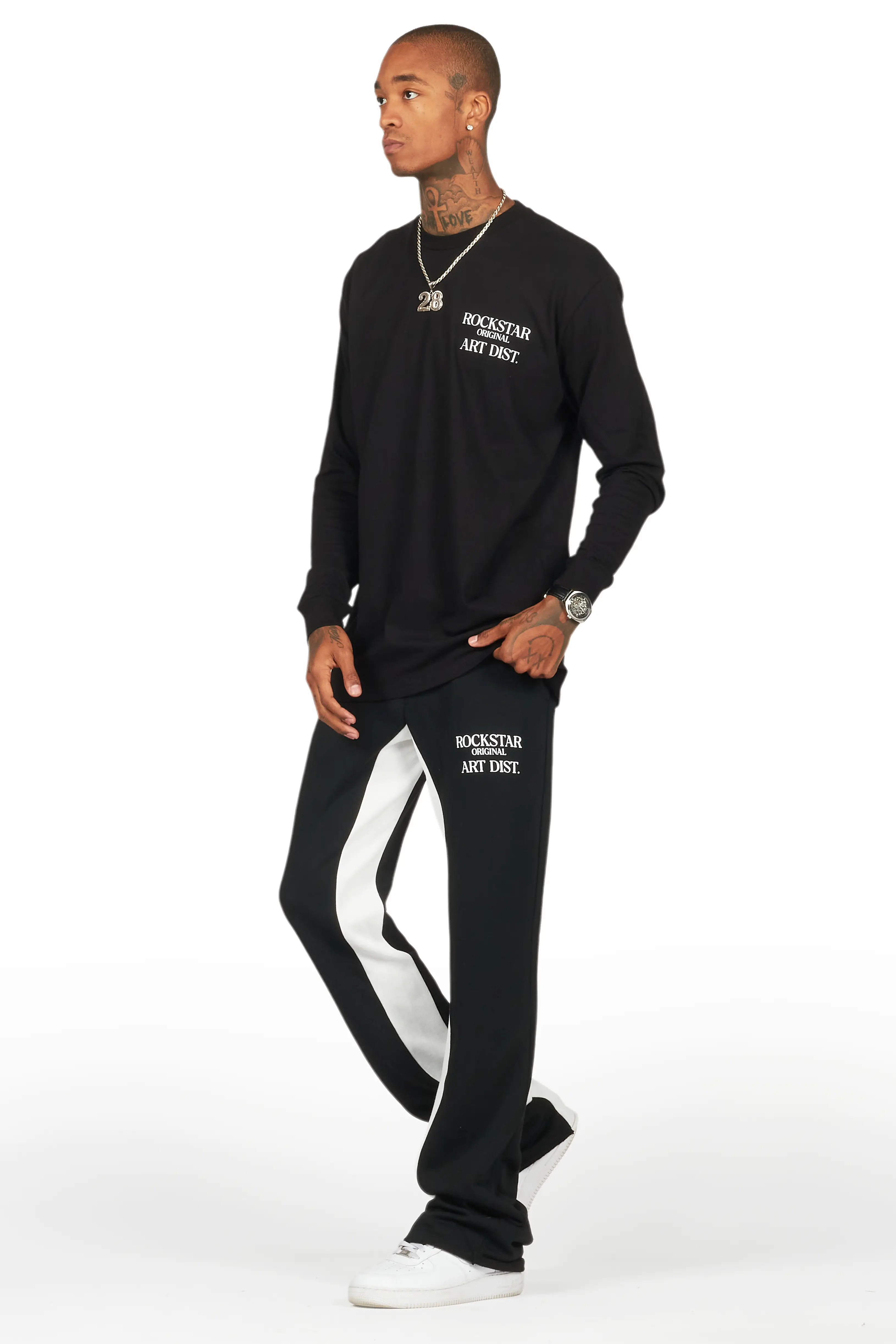 Briggs Black Long Sleeve T-Shirt/Baggy Pant Set - Image 5