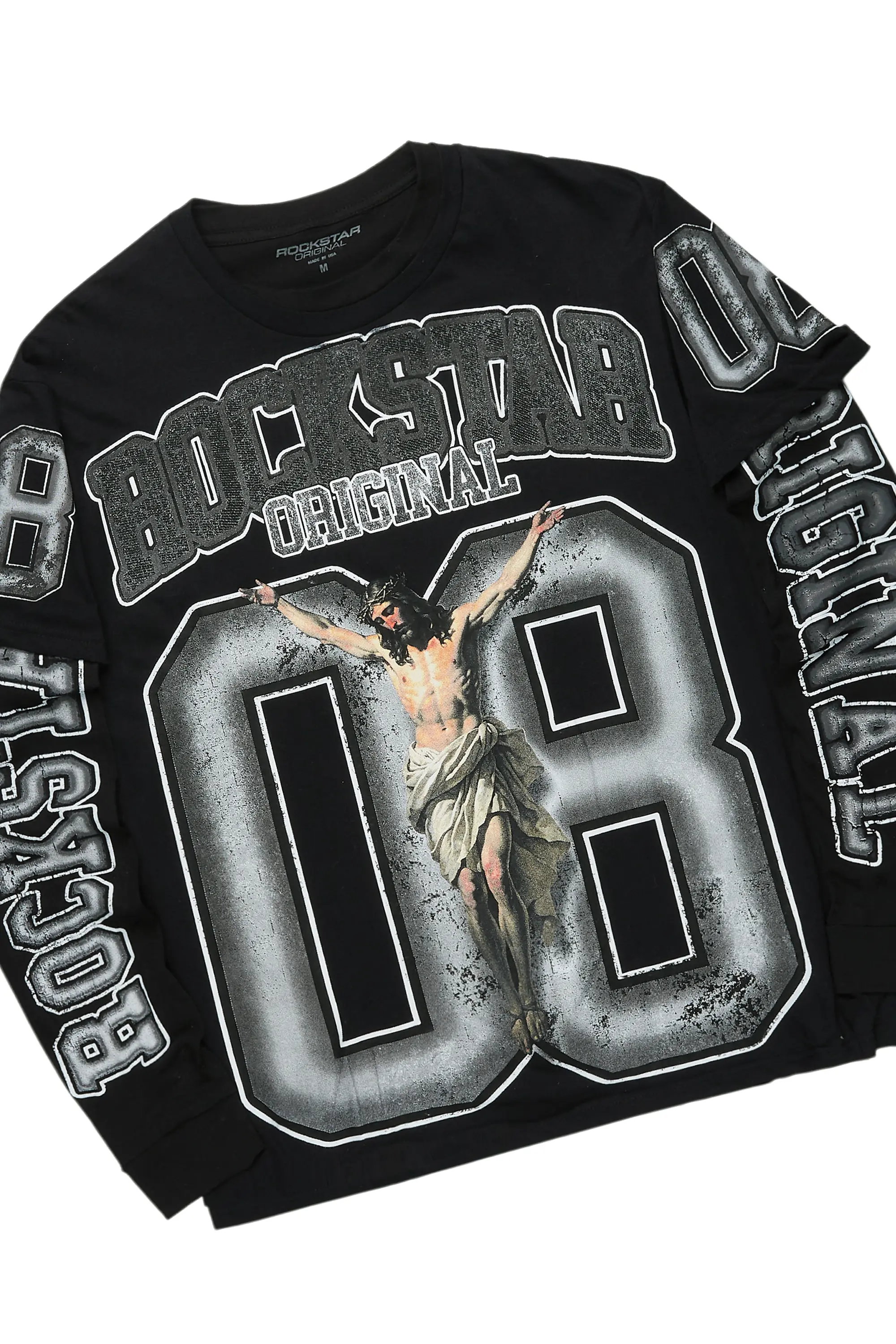 Fields Black/Grey Double Layer T-Shirt/Baggy Pant Set - Image 8