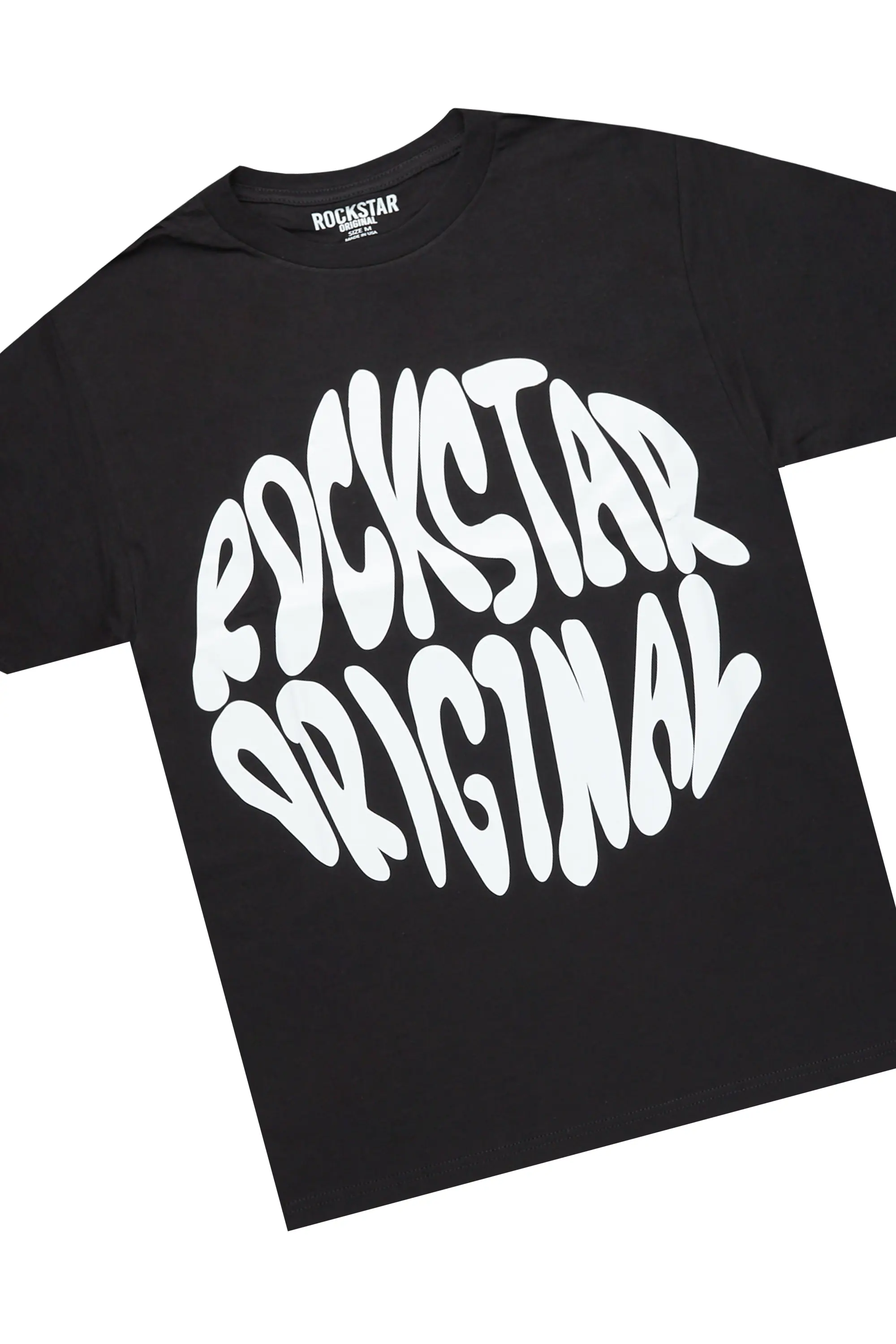 Thierry Black T-Shirt/Super Stacked Flare Track Pant Set - Image 7
