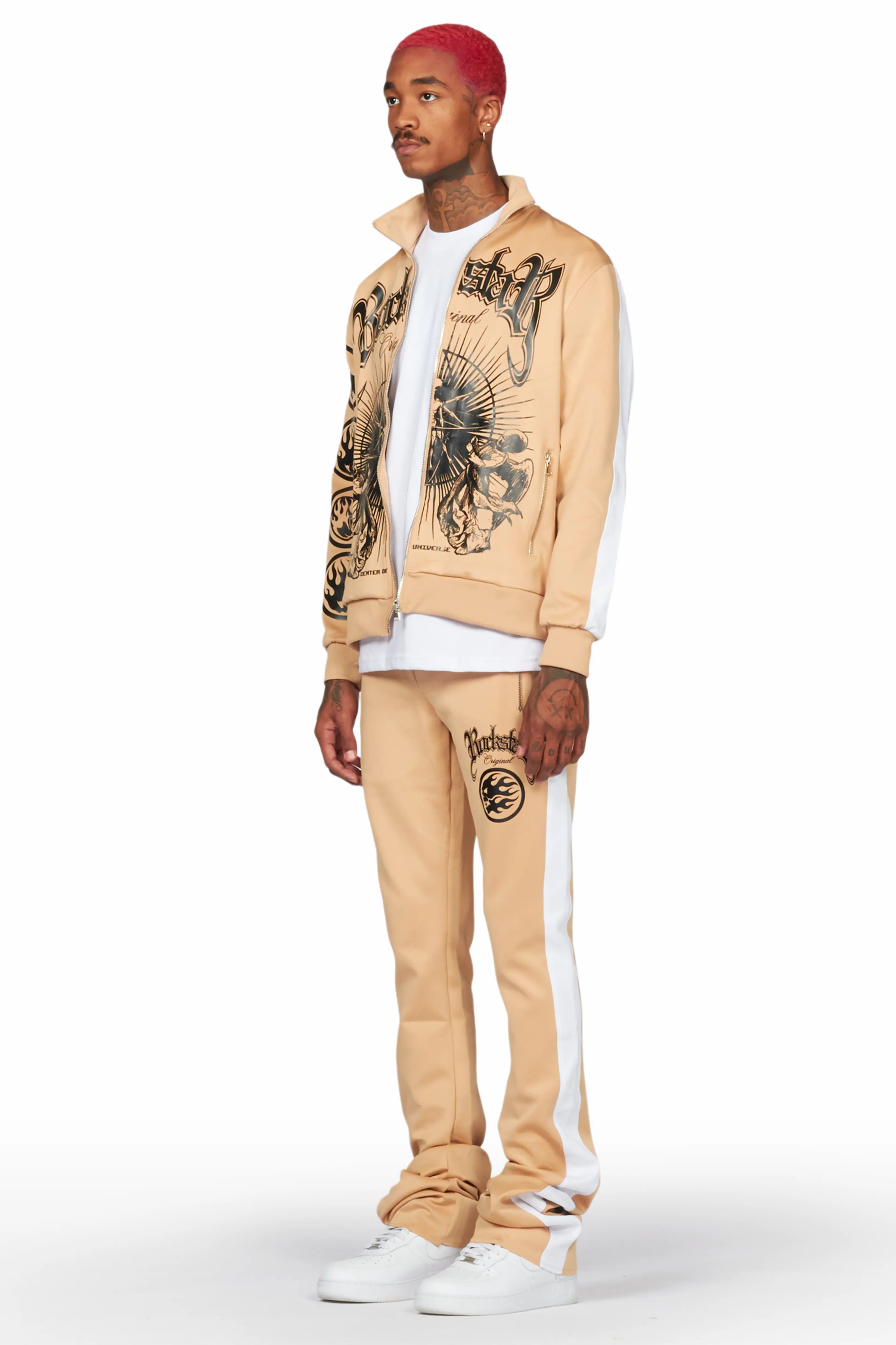 Alvyn Beige Tricot Super Stacked Track Set - Image 6