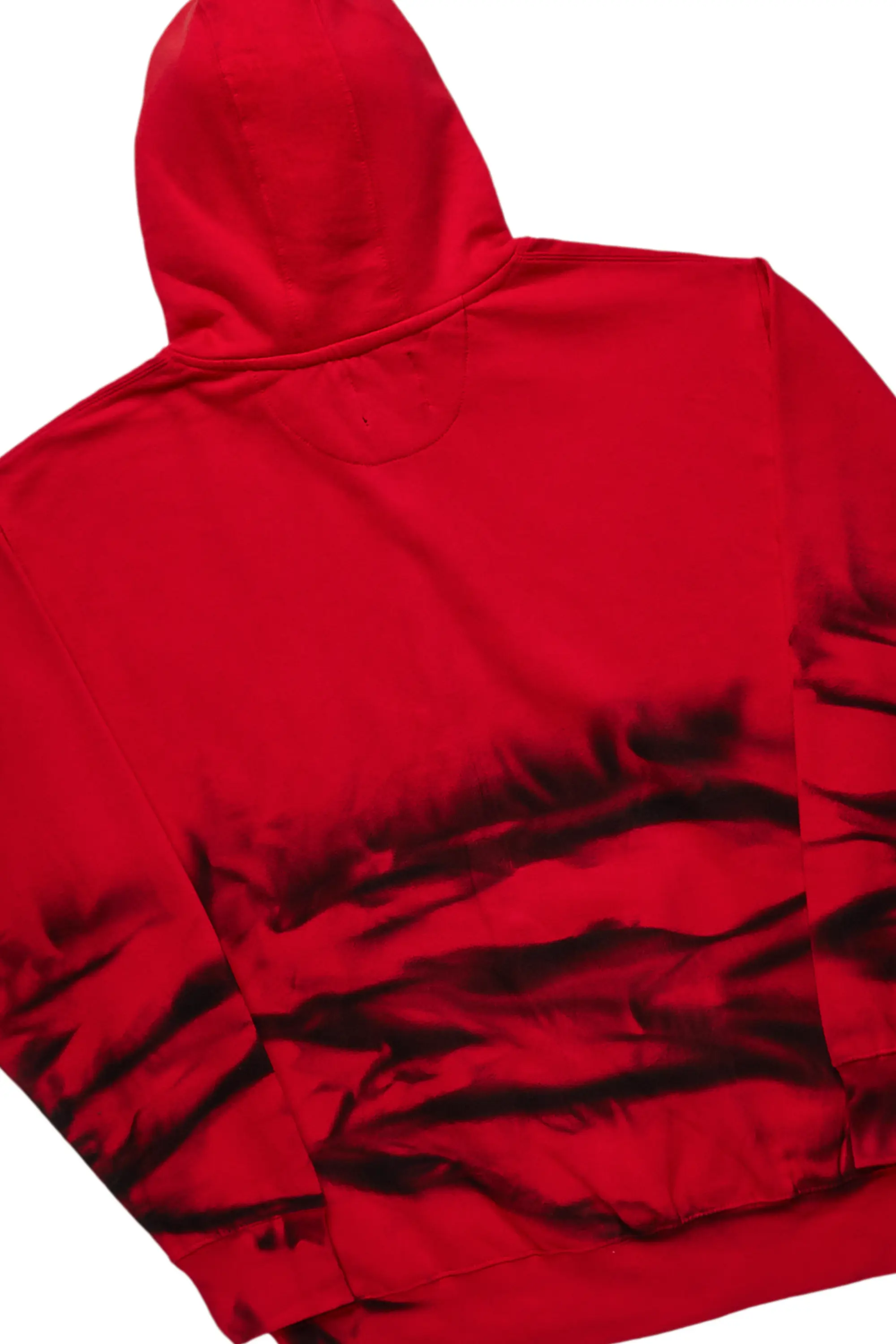 Ayden Red Graphic Hoodie Super Stacked Flare Pant Set - Image 4