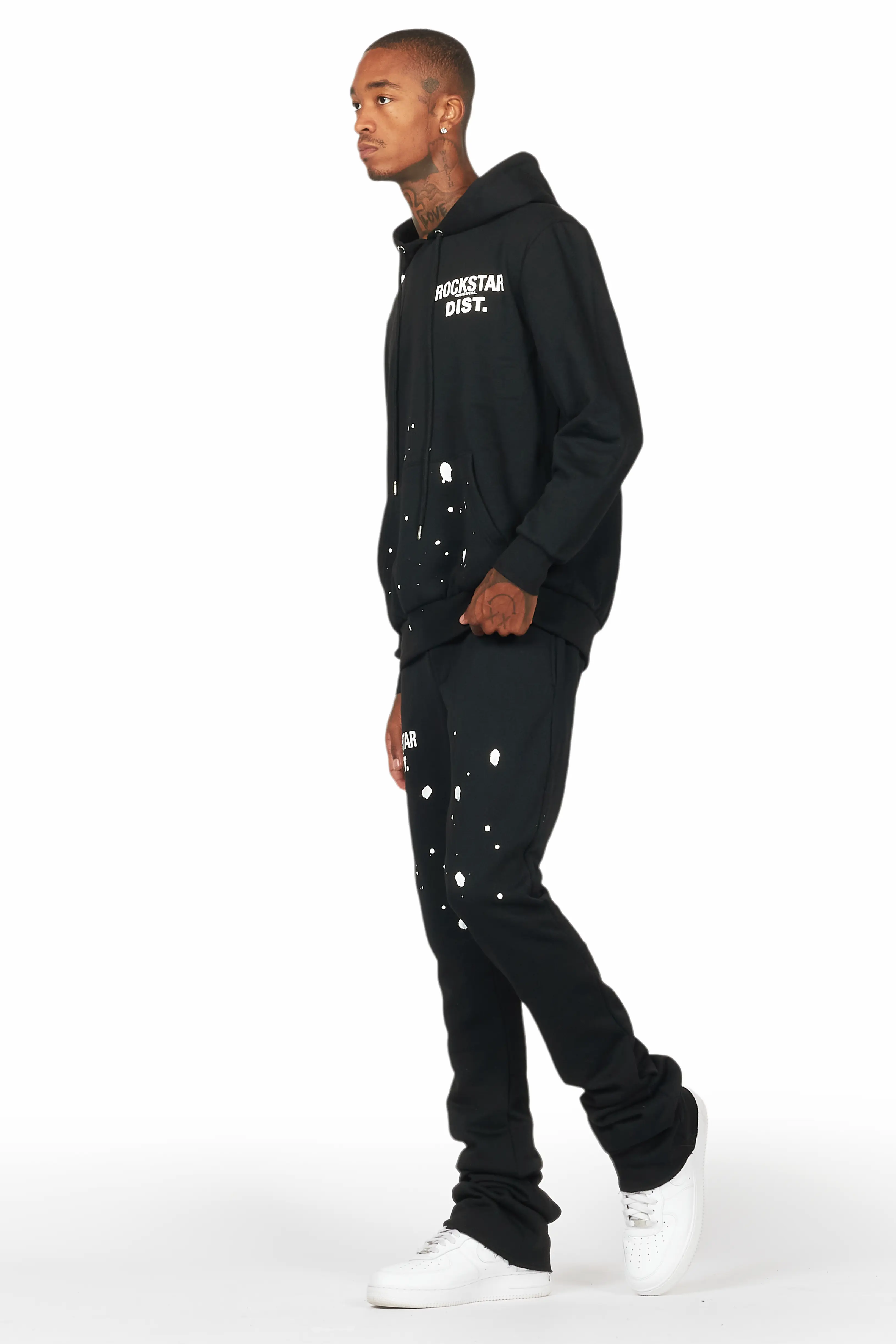 Raffer Black Hoodie/Super Stacked Flare Track Set - Image 5