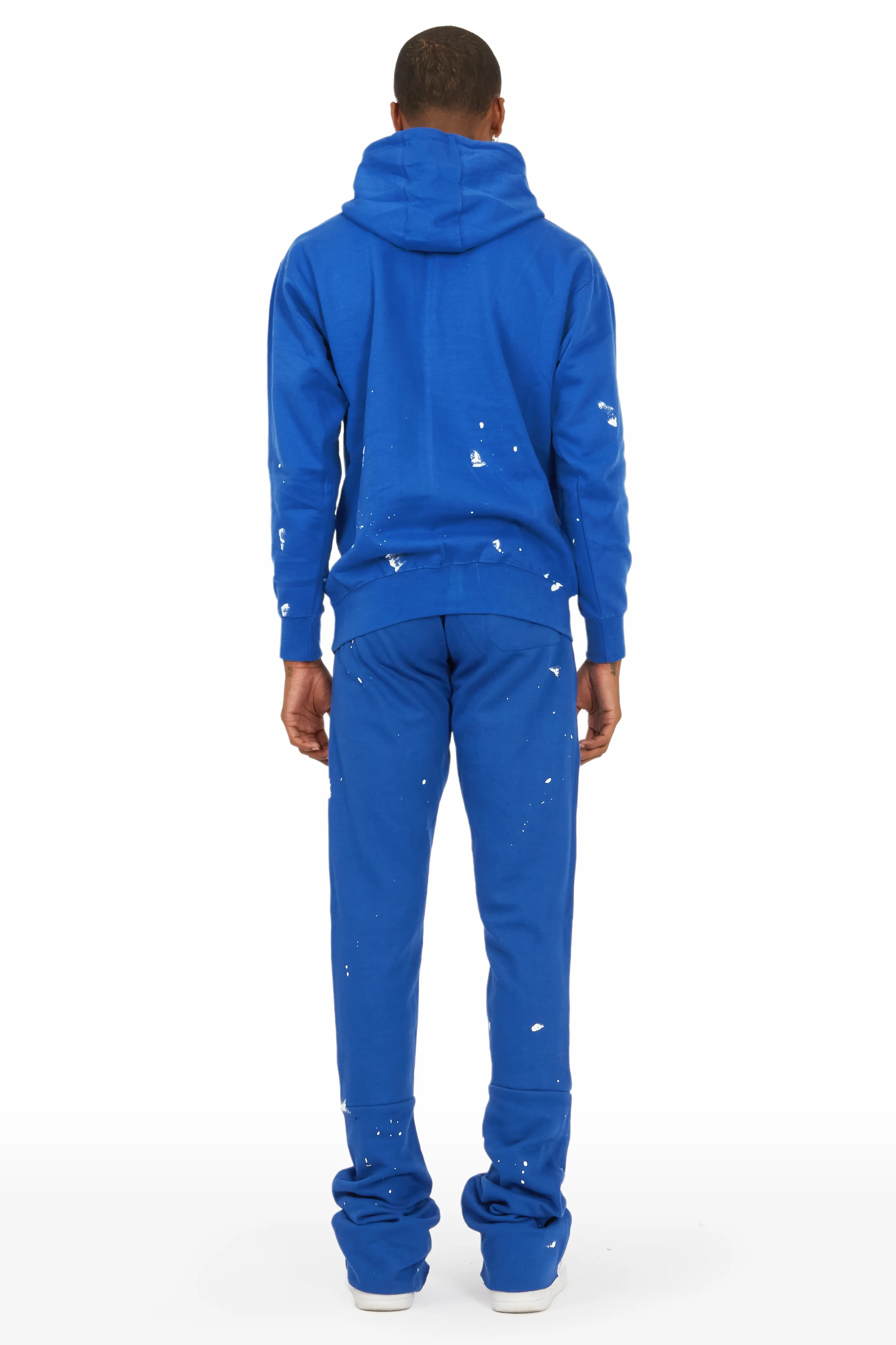 Raffer Royal Blue Hoodie/Super Stacked Flare Track Set - Image 3