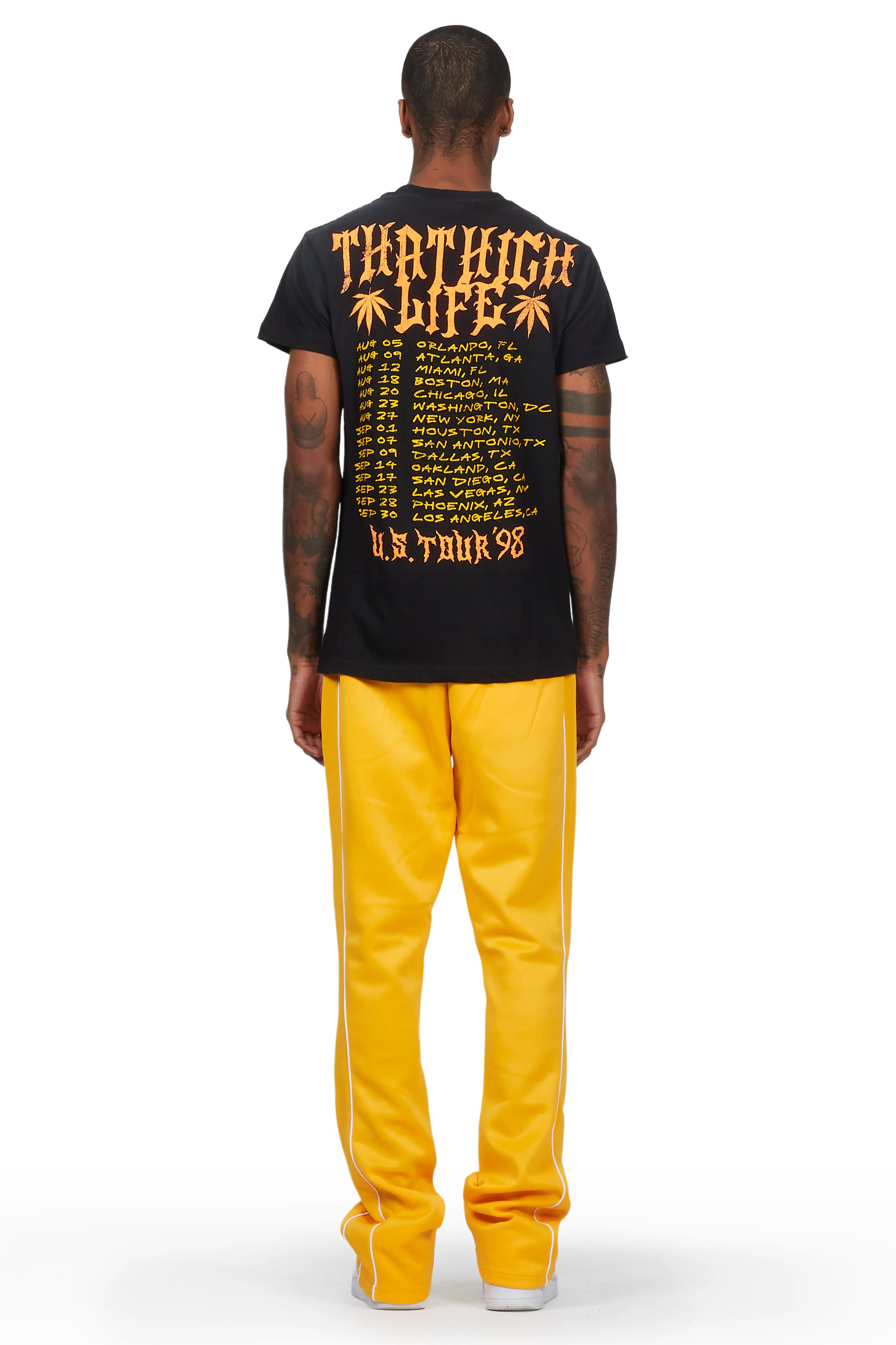 Manitol Black/Yellow T-Shirt/Stacked Track Set - Image 3