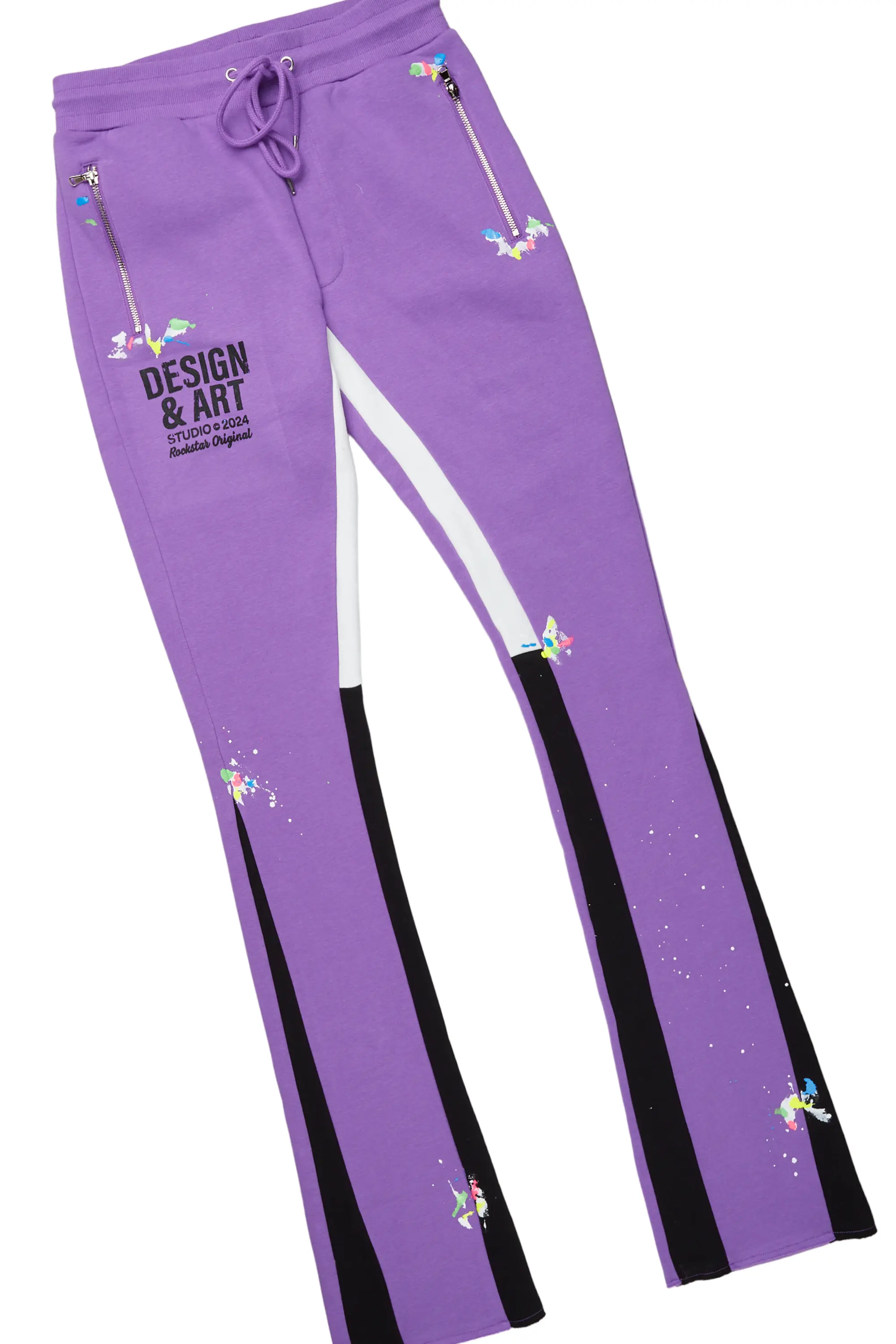 Mancha Purple/White T-Shirt Stacked Flare Track Set - Image 9