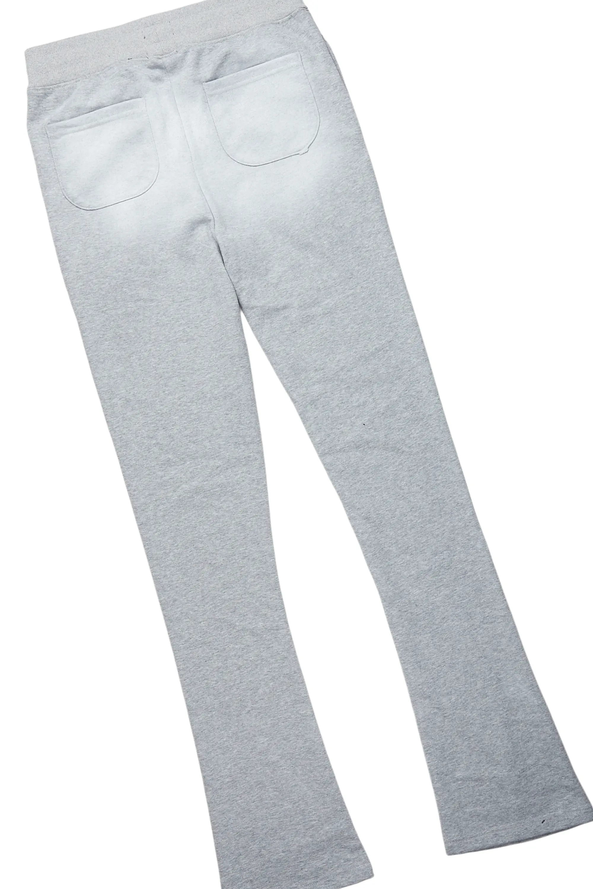 Mercy Black/Grey Oversized T-Shirt/ Stacked Flare Track Pant Set - Image 9