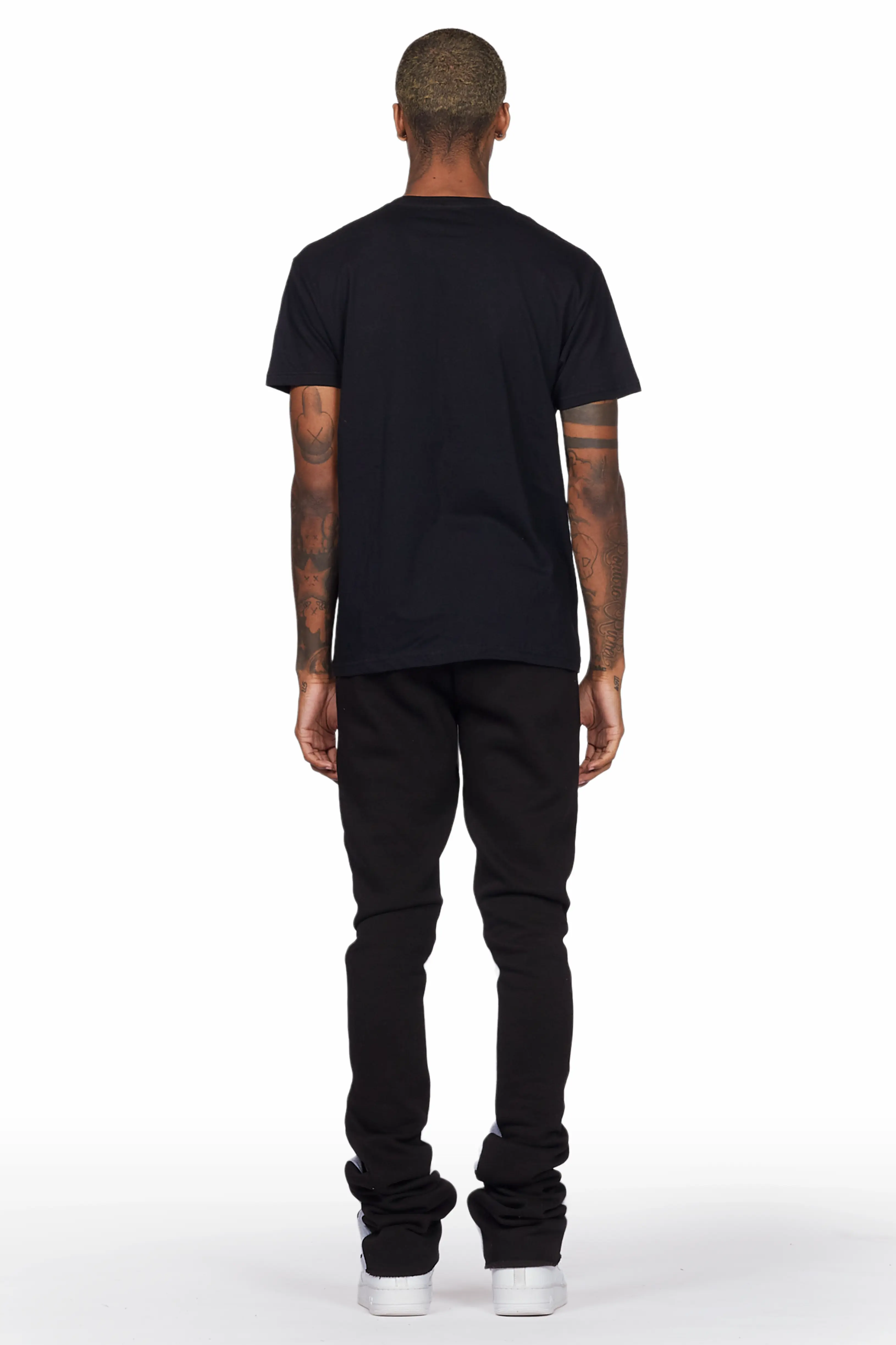 Raffer Black T-Shirt Super Stacked Flare Track Set - Image 4