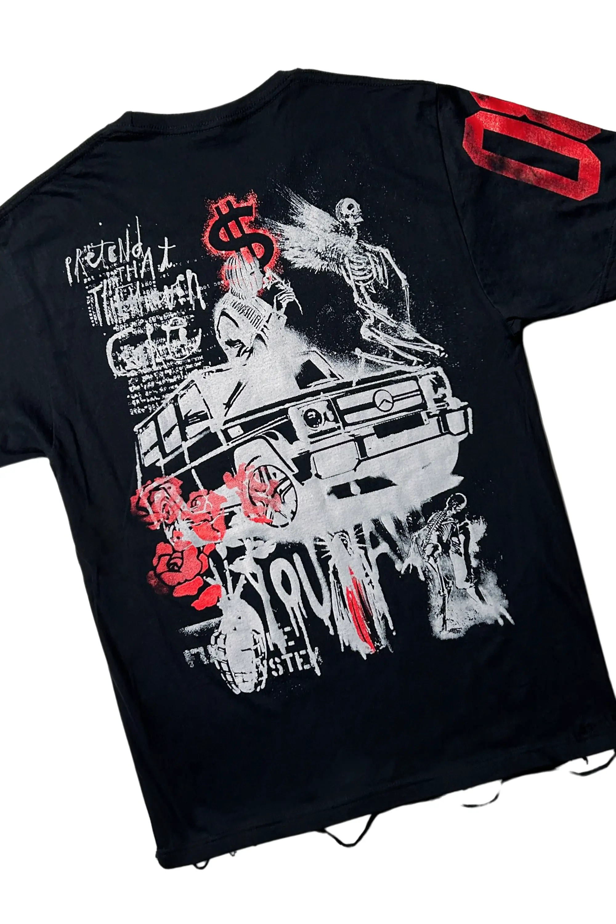 Grill Black/Beige Oversized T-Shirt/Super Stacked Track Set - Image 8