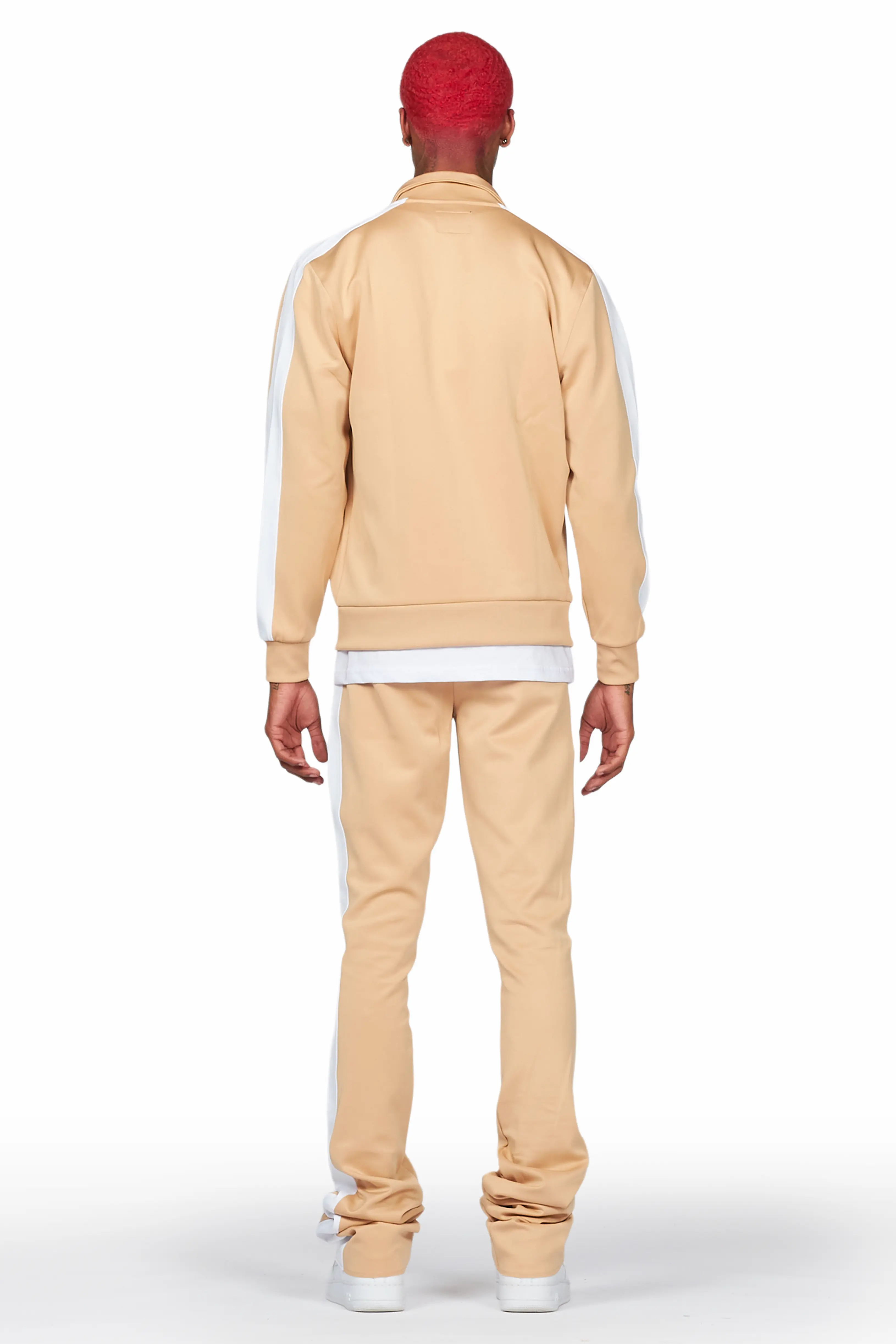 Lael Beige Tricot Super Stacked Track Set - Image 4