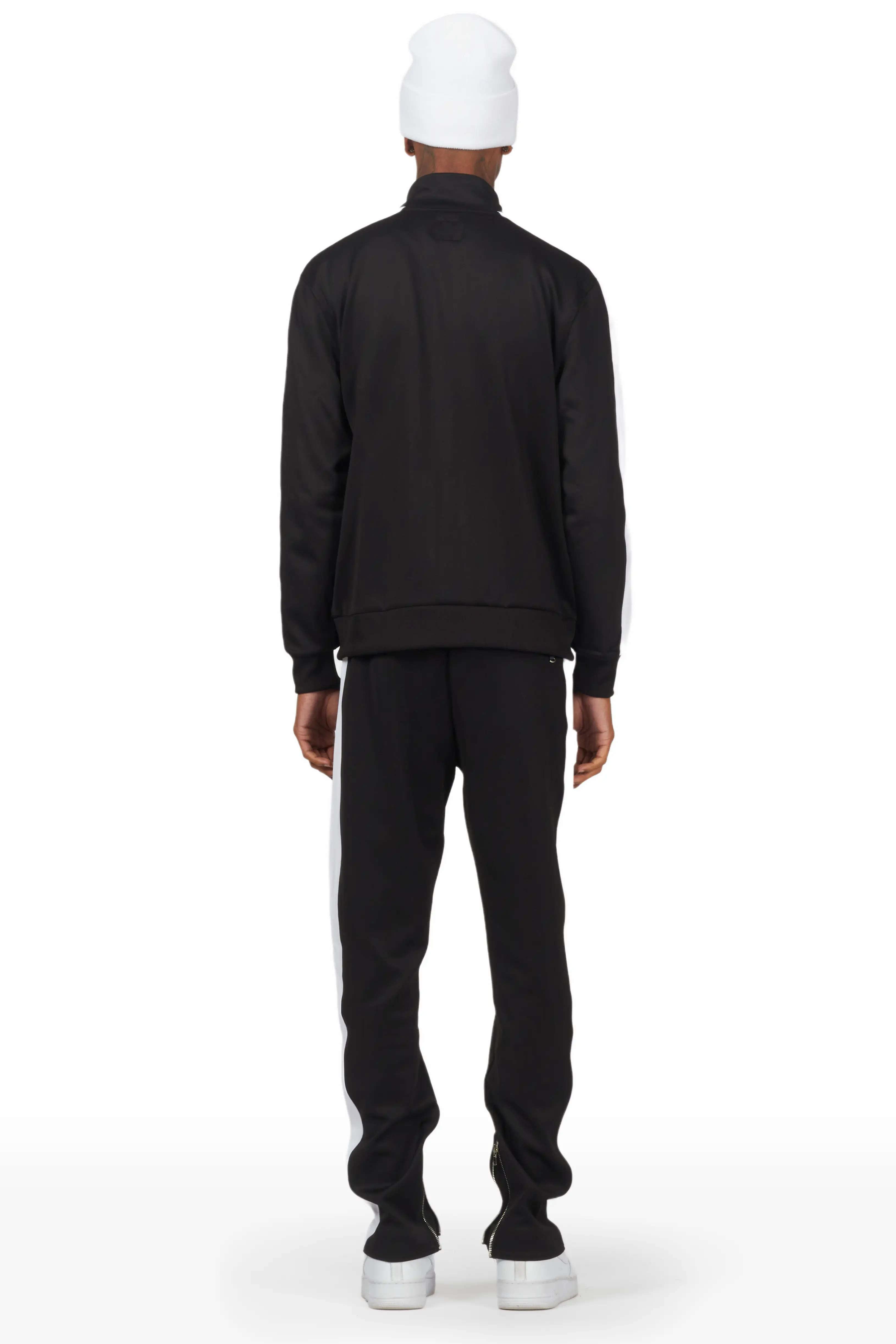 Warblen Black Tricot Slim Fit Track Set - Image 5