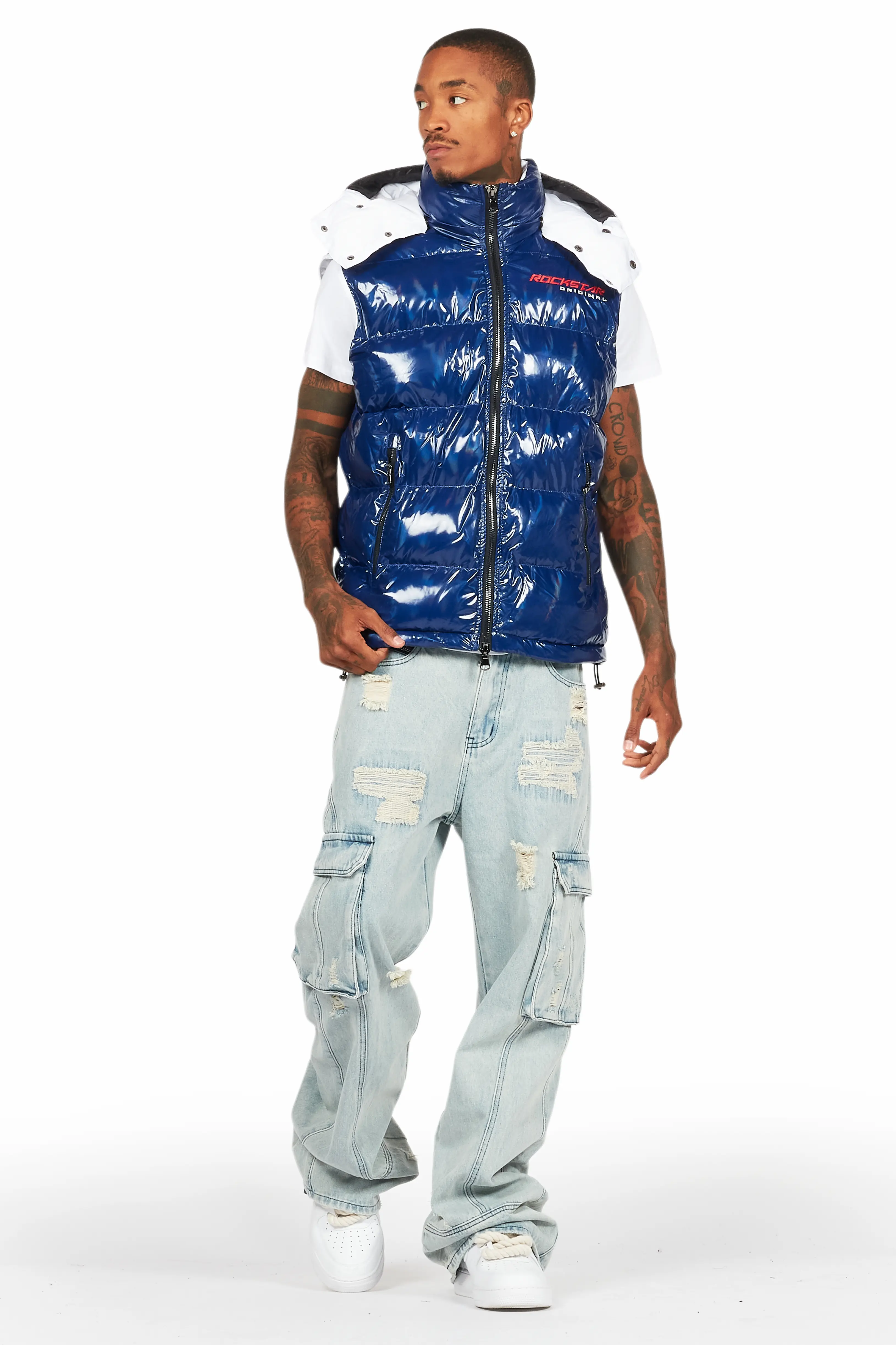 Alasia Royal Blue Puffer Vest - Image 3