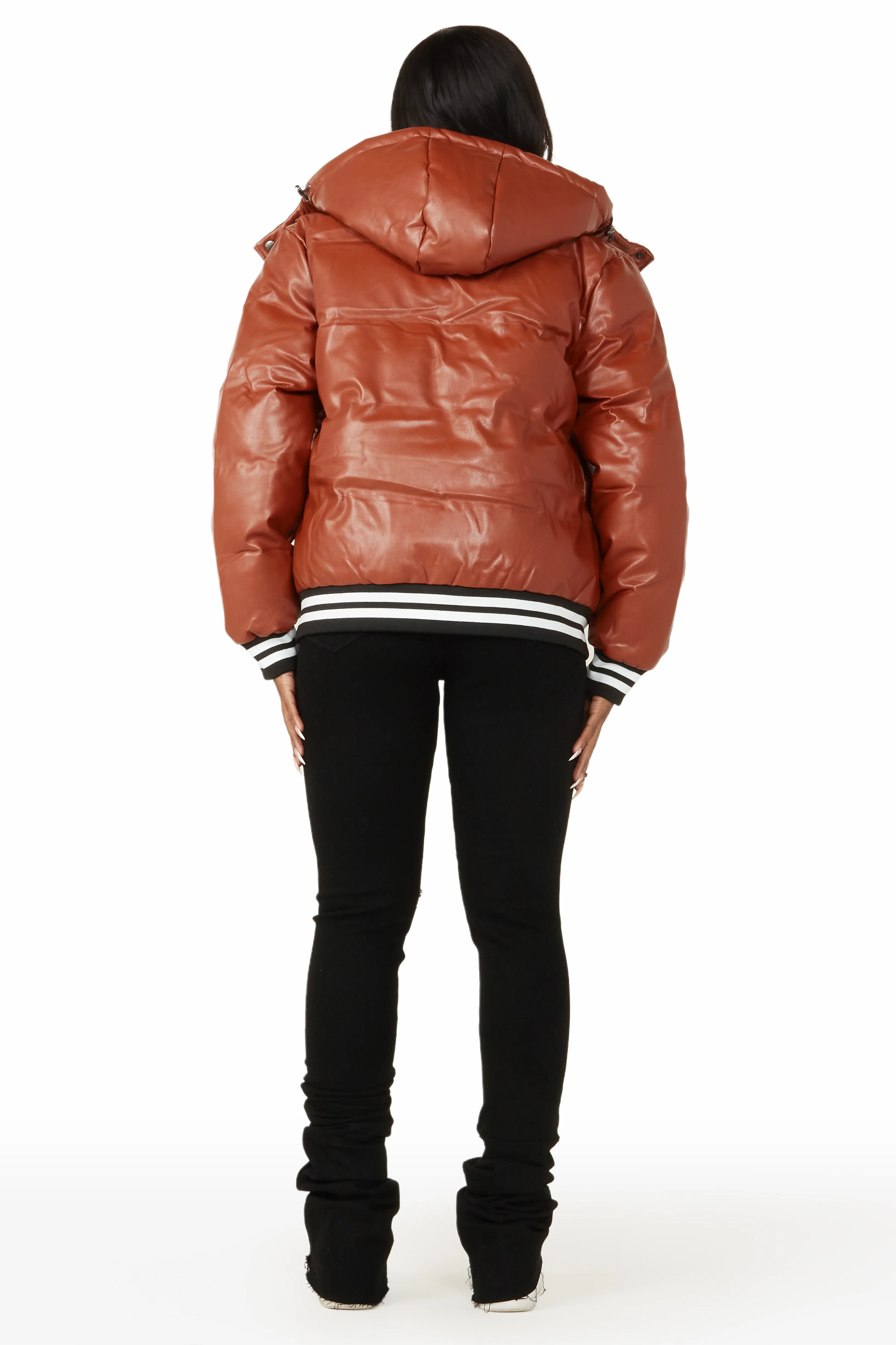 Miss Rust Puffer Jacket - Image 8