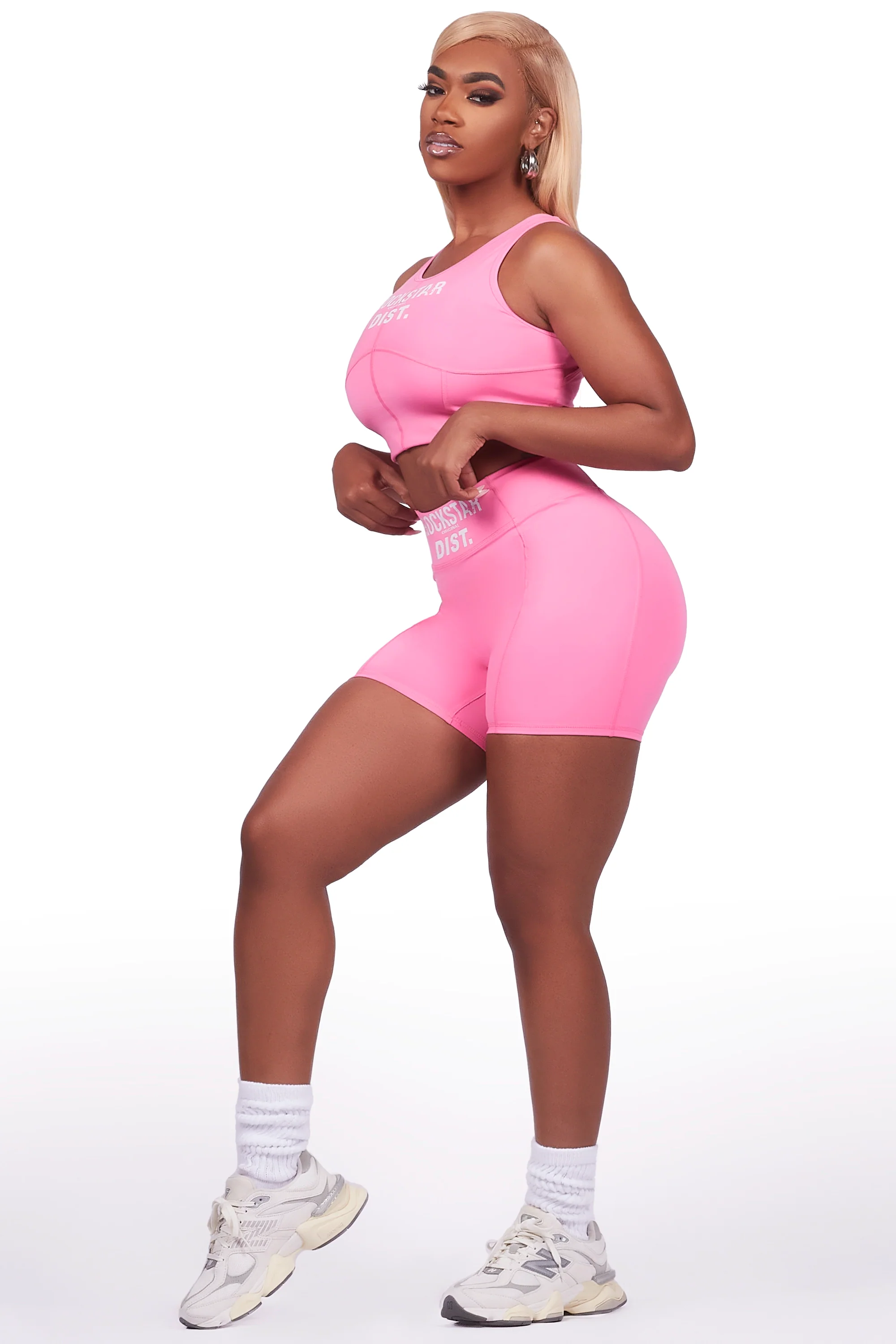 Teonka Hot Pink Bike Short Set - Image 3