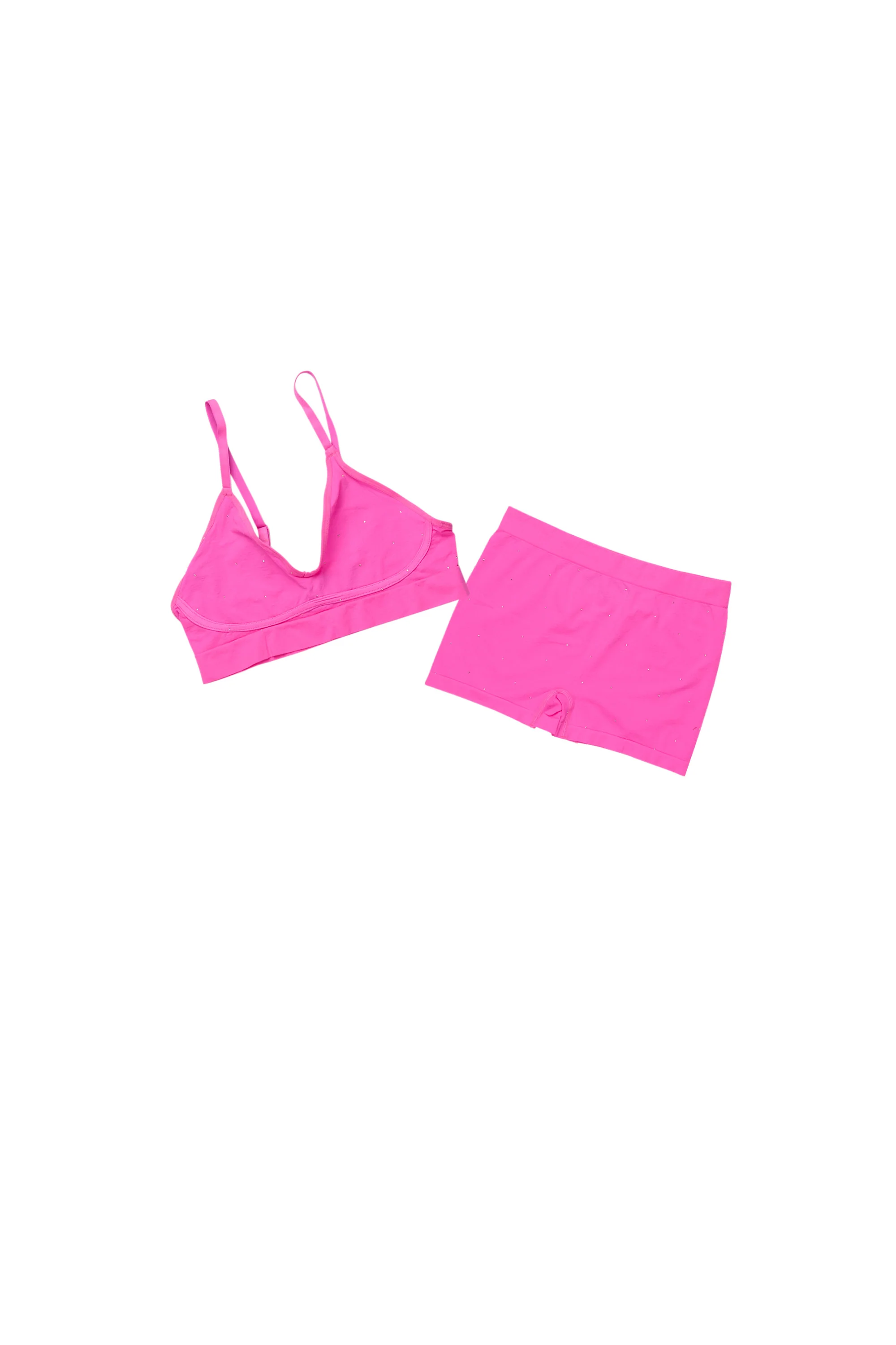 Sierra Hot Pink Rhinestone Bike Short Set - Image 4
