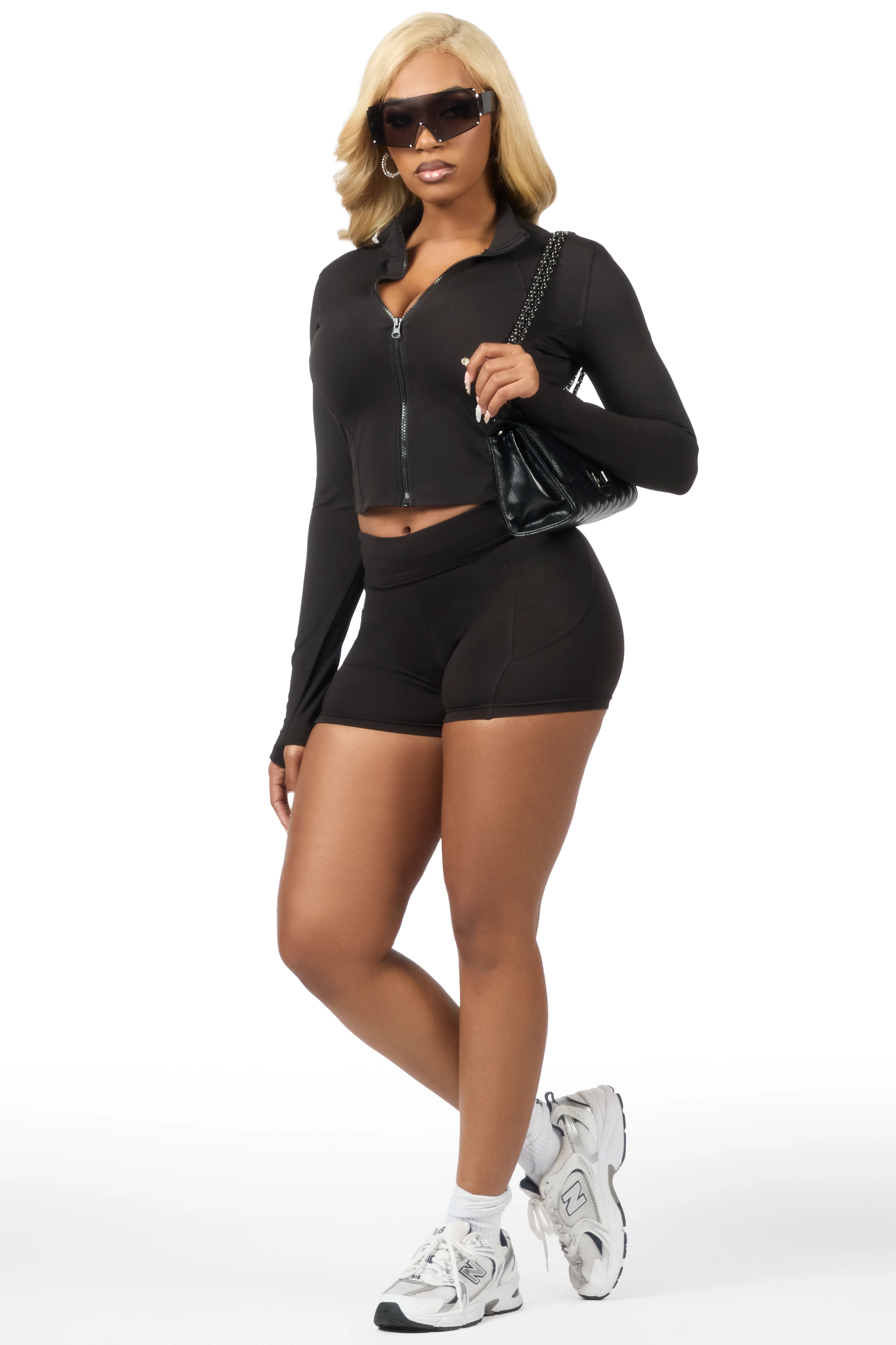 Karlina Black Long Sleeve Active Set - Image 5